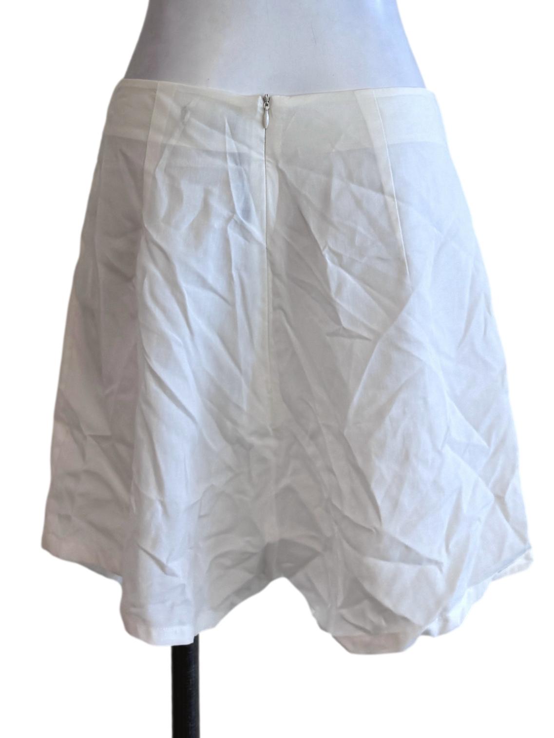 White Plain Mini Skirt