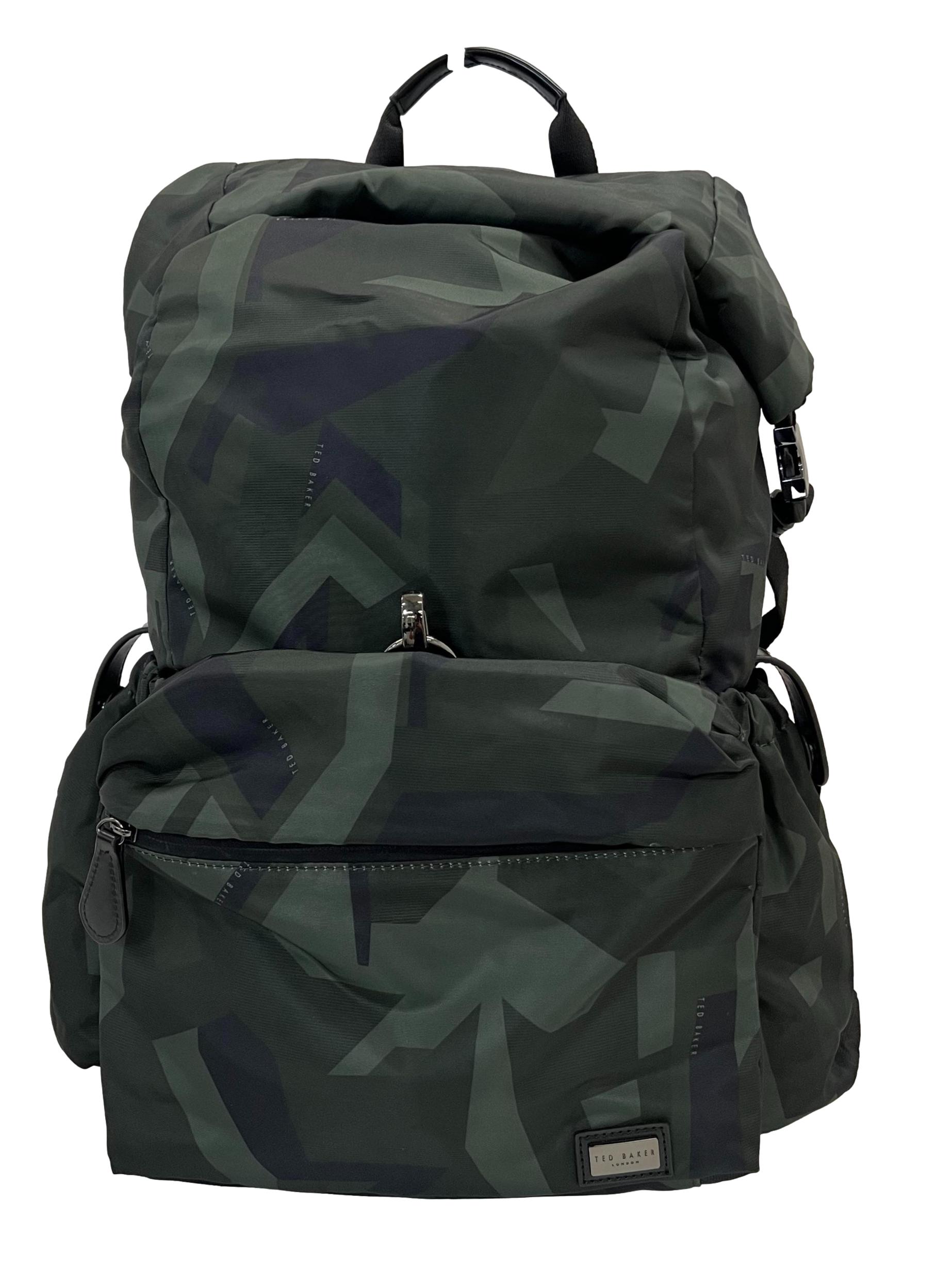 Camo Print Paper Touch Nylon Backpack