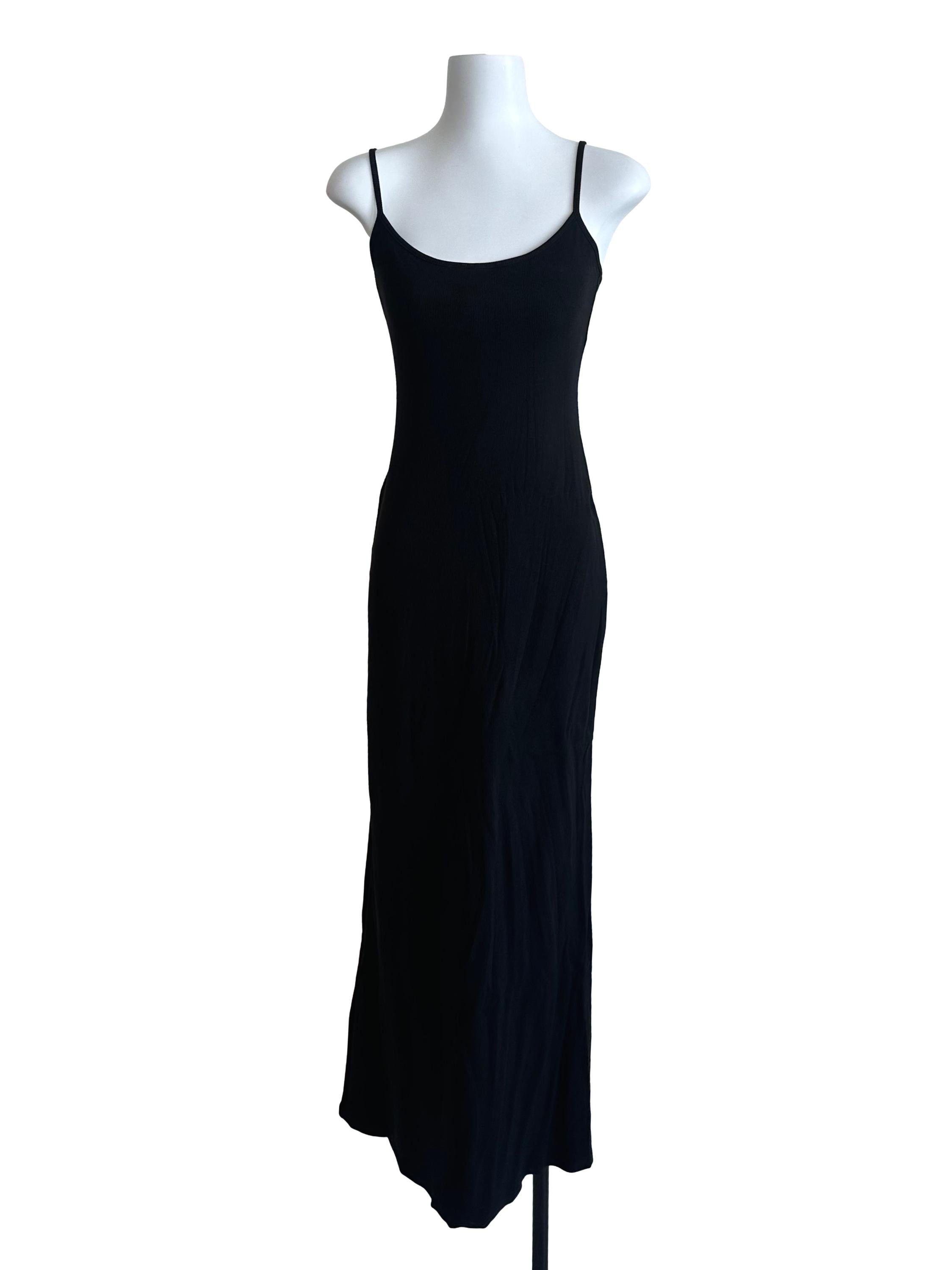 Onyx Black Scoop Neck Bodycon Knit Dress