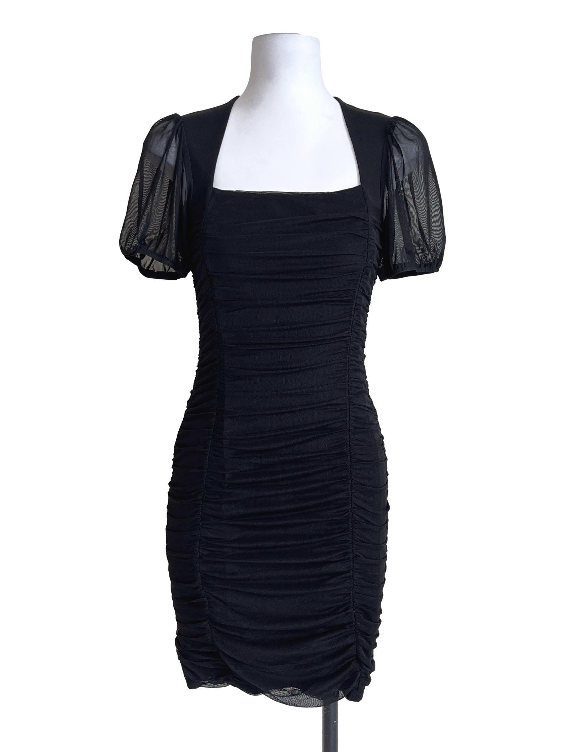 Onyx Black Bodycon Mini Dress