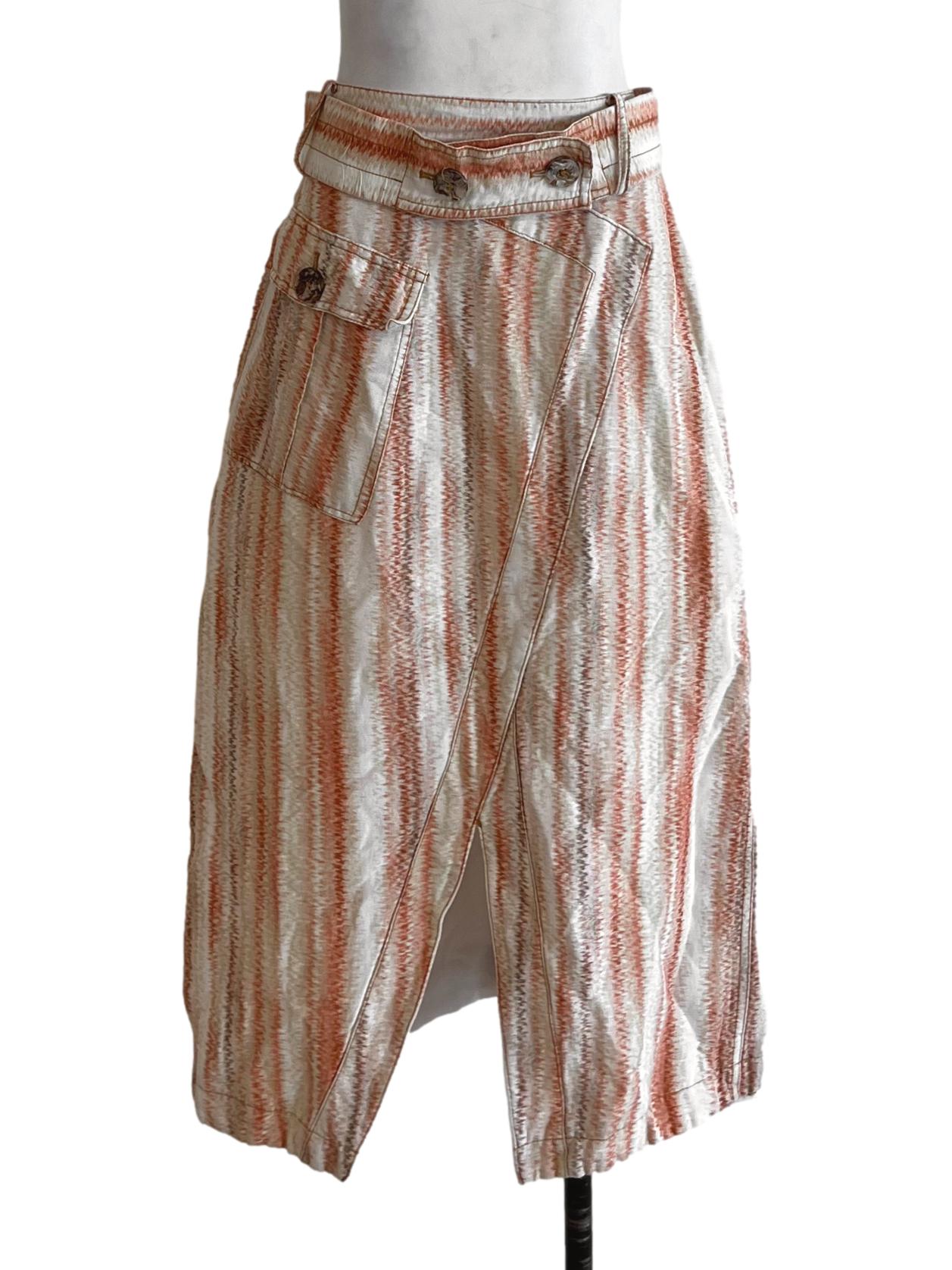 Orange Abstract A-Line Skirt