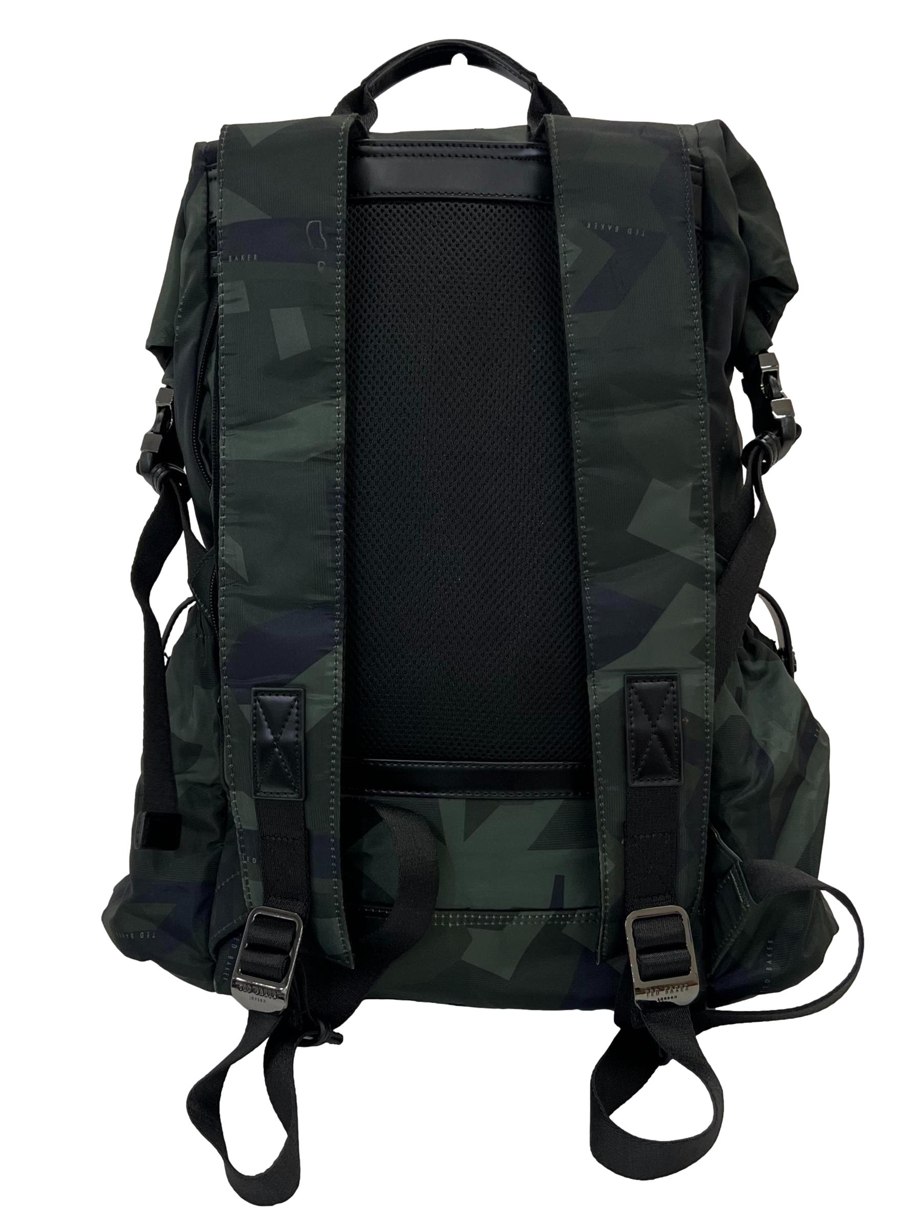 Camo Print Paper Touch Nylon Backpack