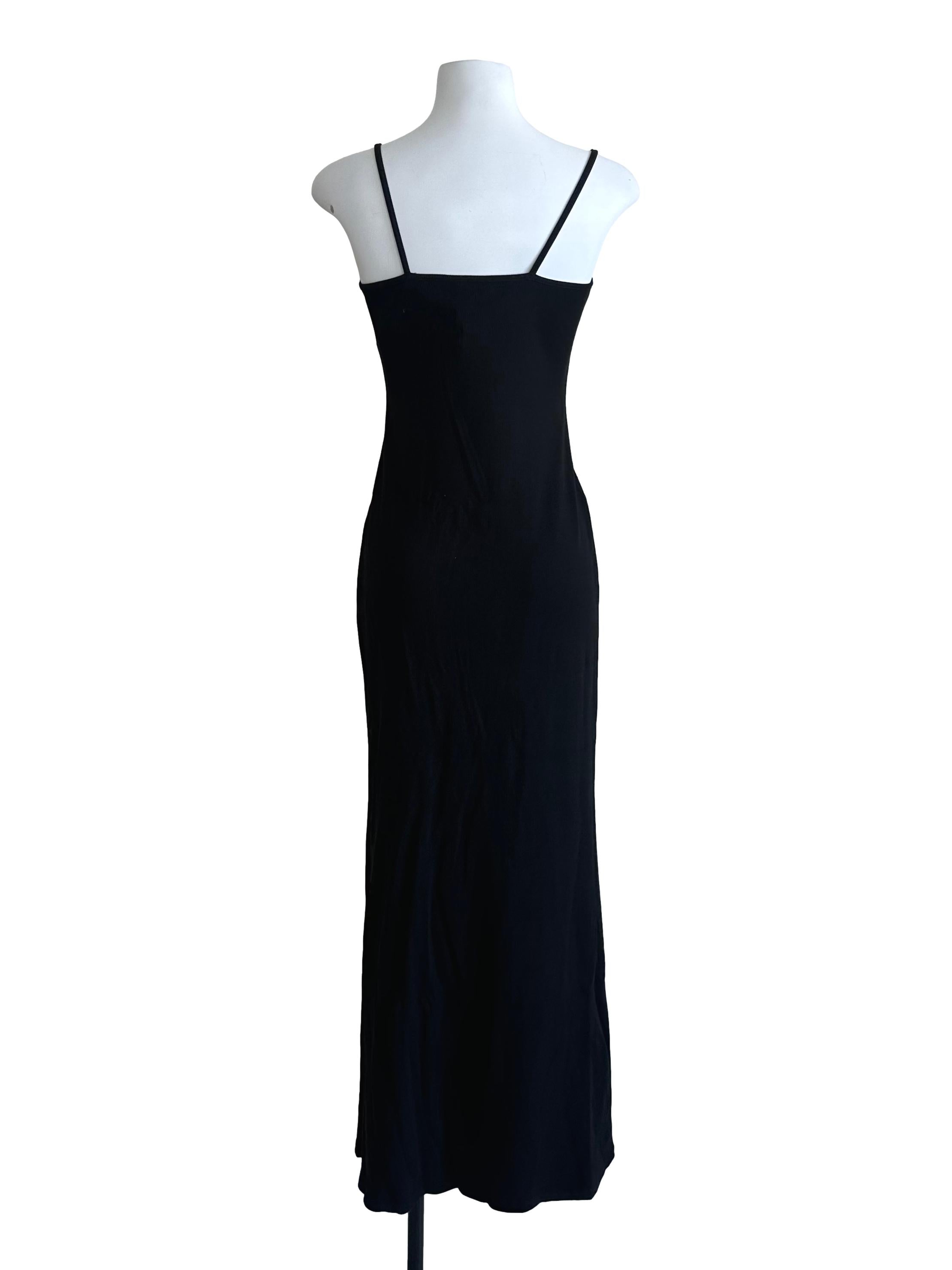 Onyx Black Scoop Neck Bodycon Knit Dress