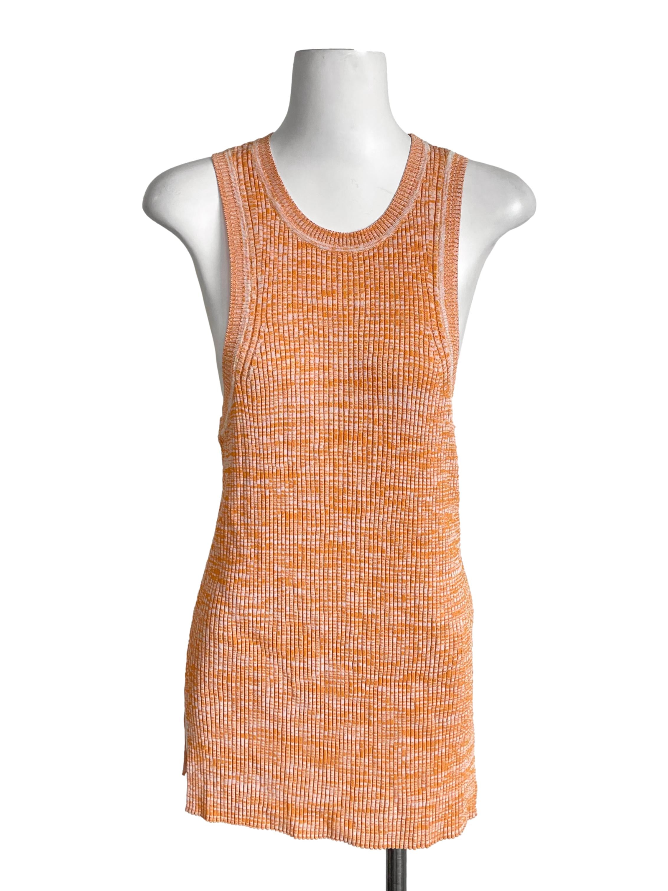 Orange Knit Tank Top