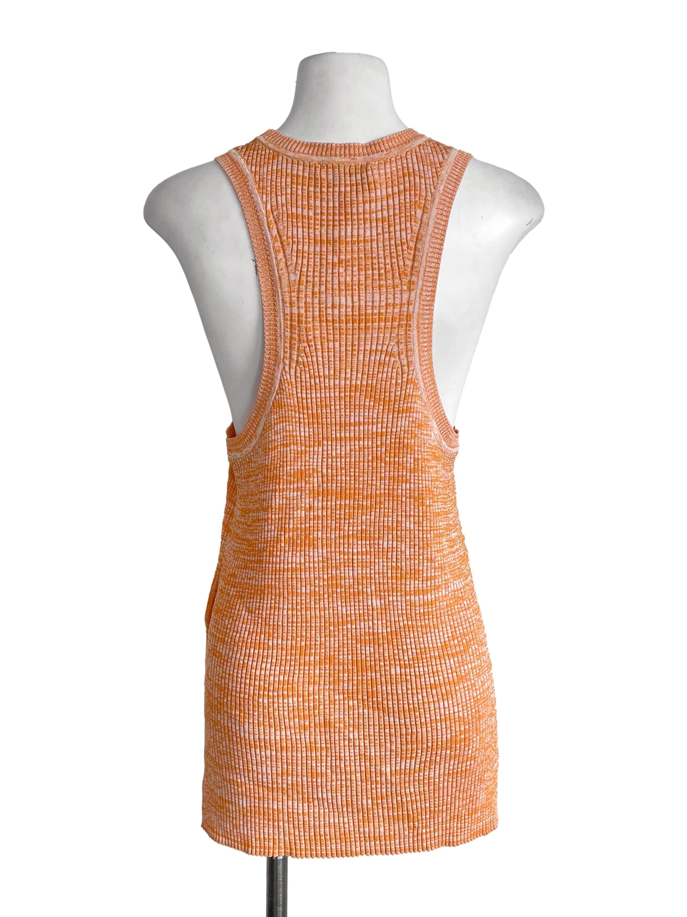 Orange Knit Tank Top