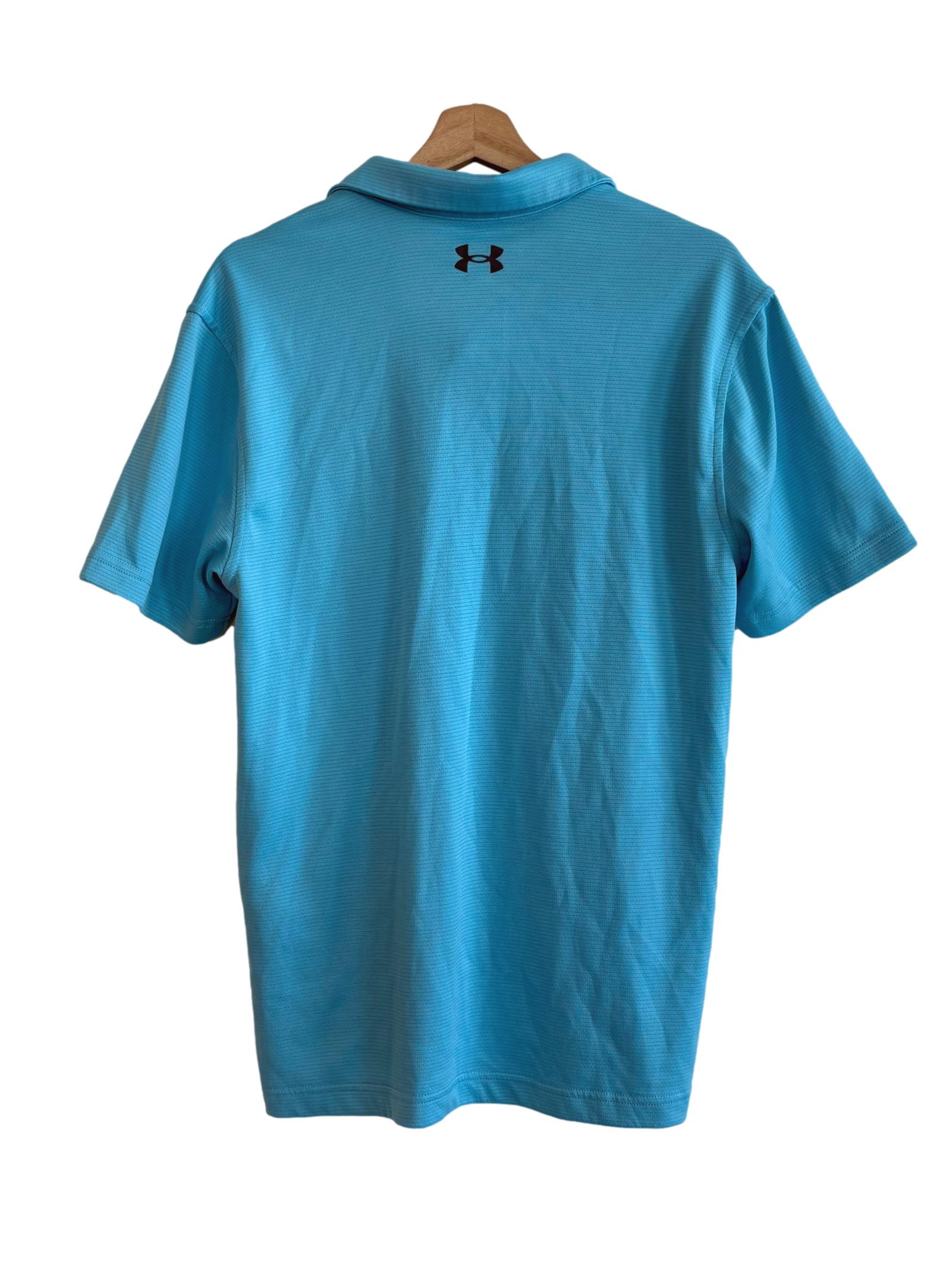 Sky Blue Mesh Golf Shirt