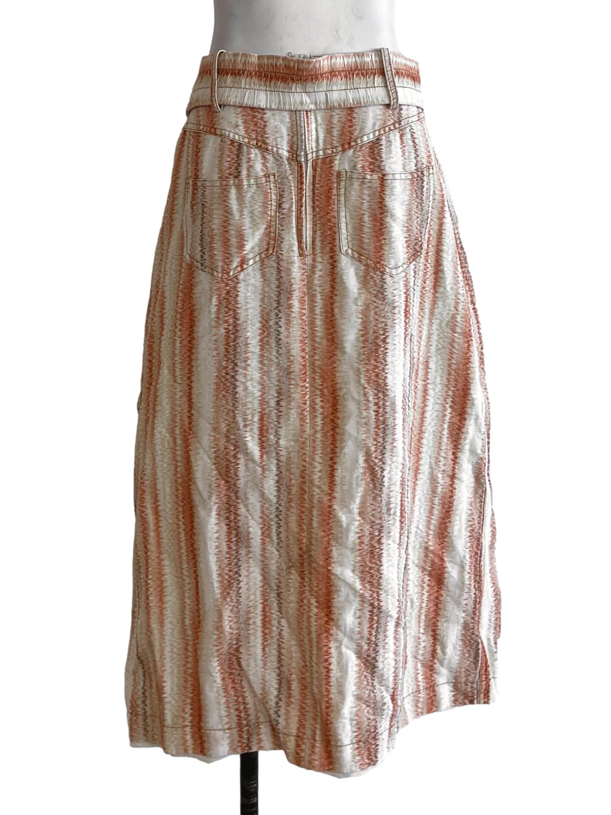 Orange Abstract A-Line Skirt