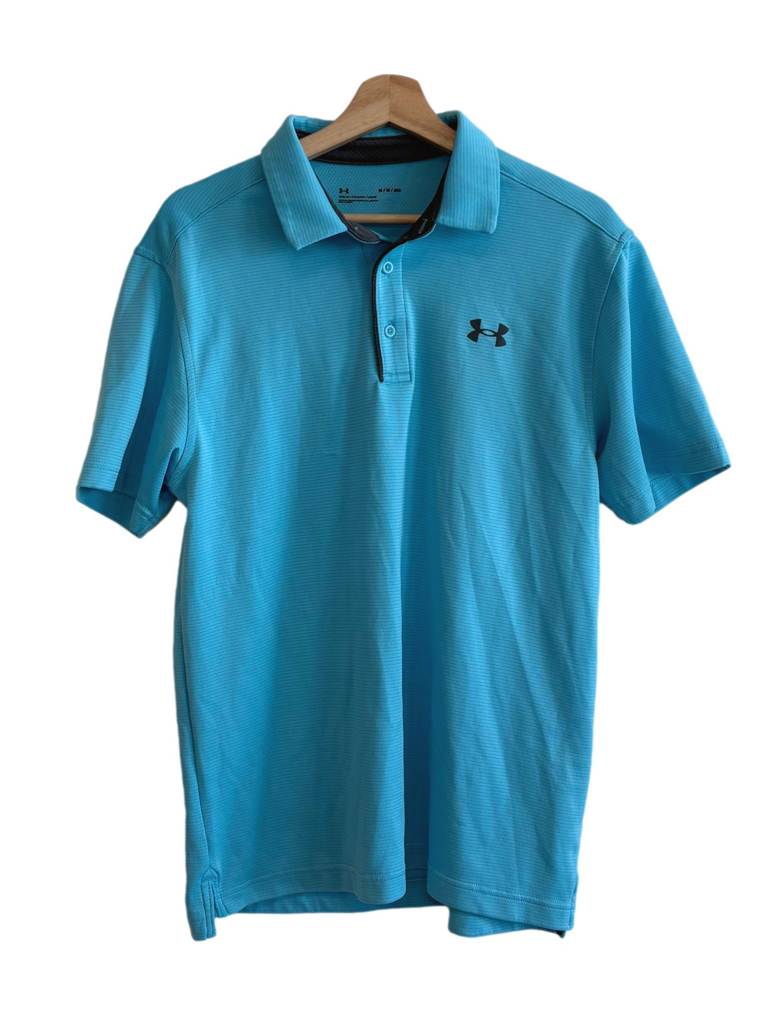 Sky Blue Mesh Golf Shirt