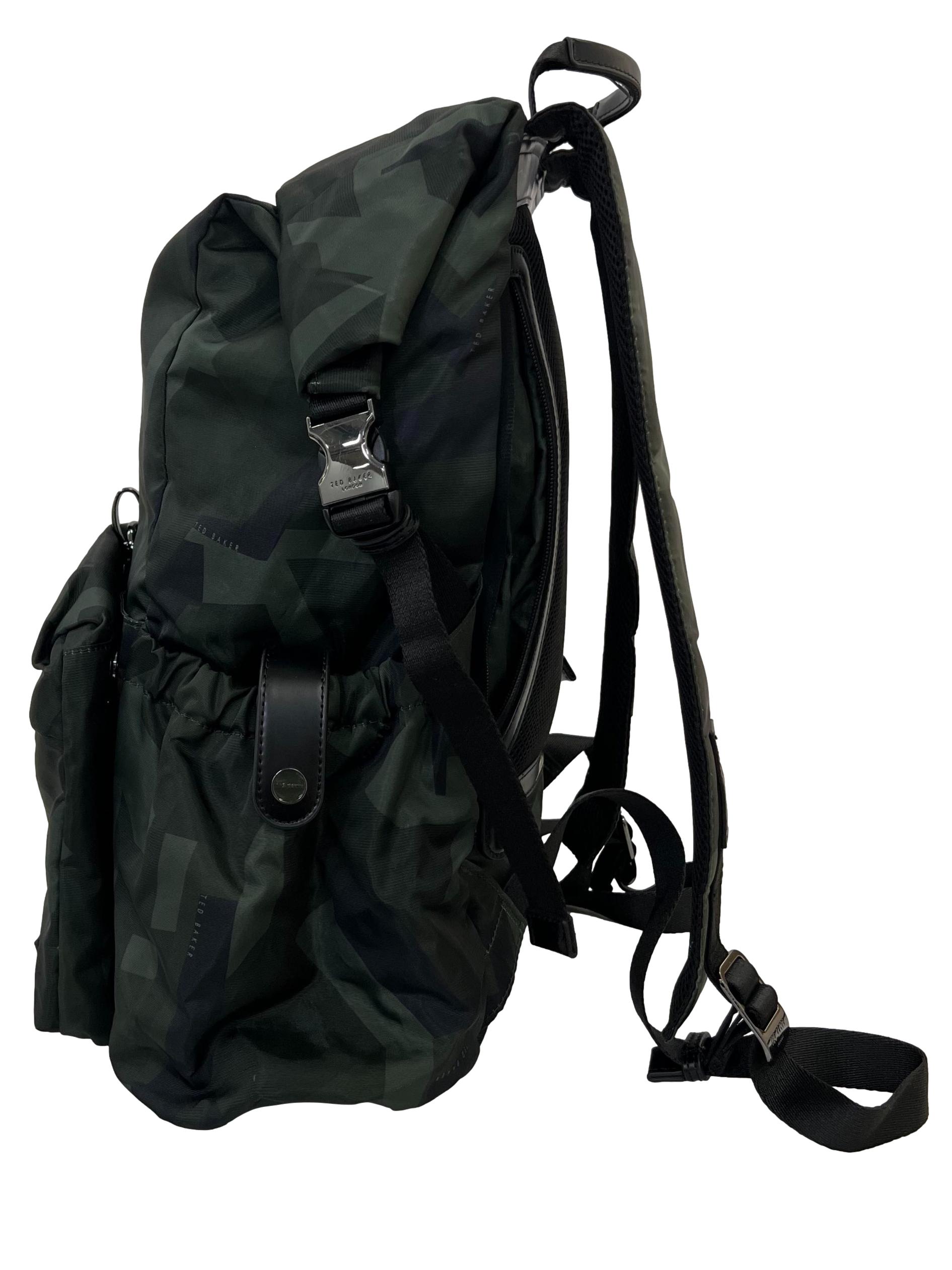 Camo Print Paper Touch Nylon Backpack