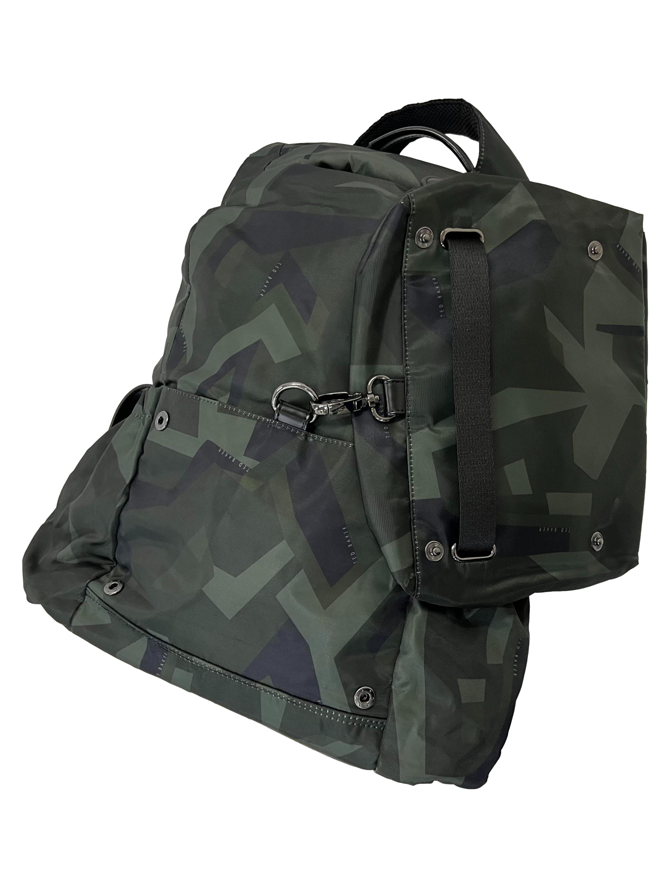 Camo Print Paper Touch Nylon Backpack