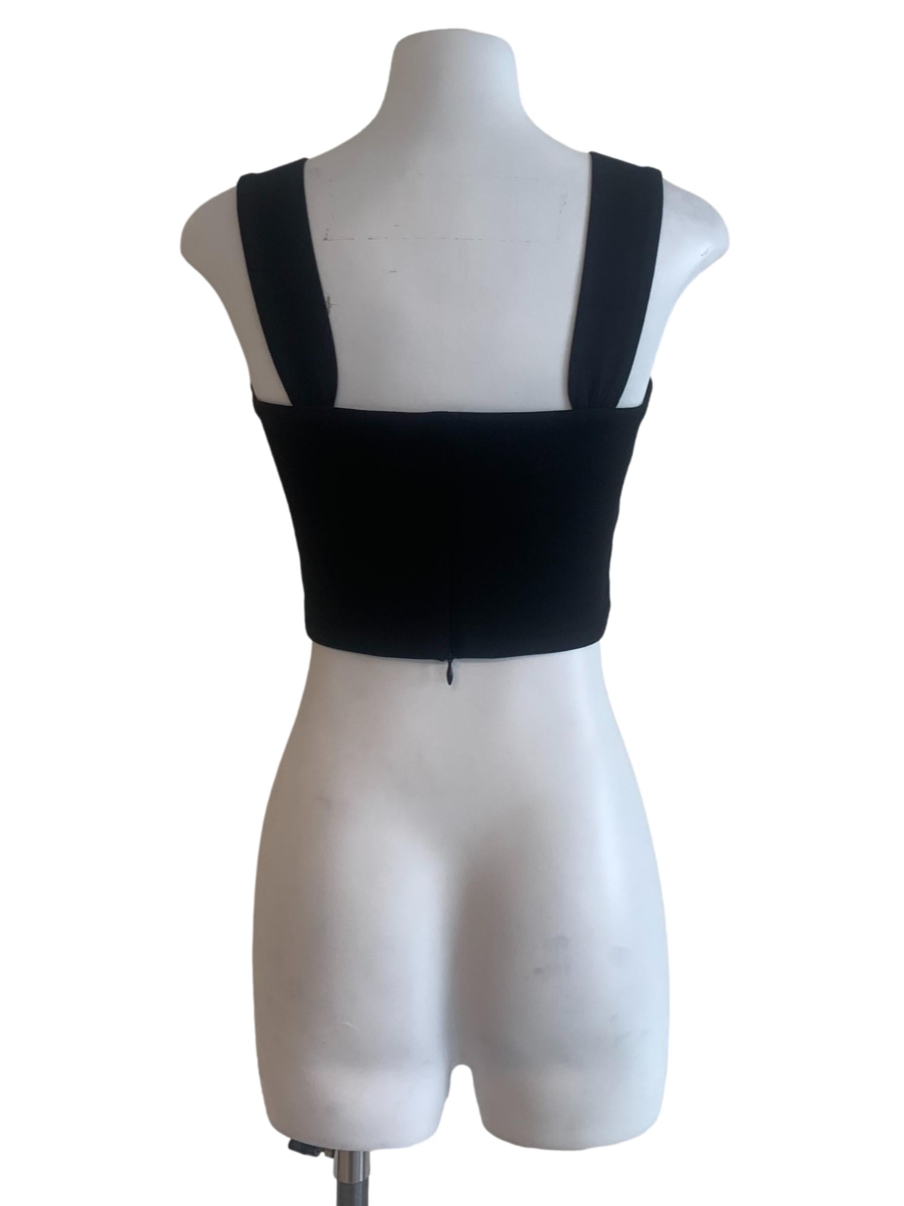 Black Sweet Heart Neck Top
