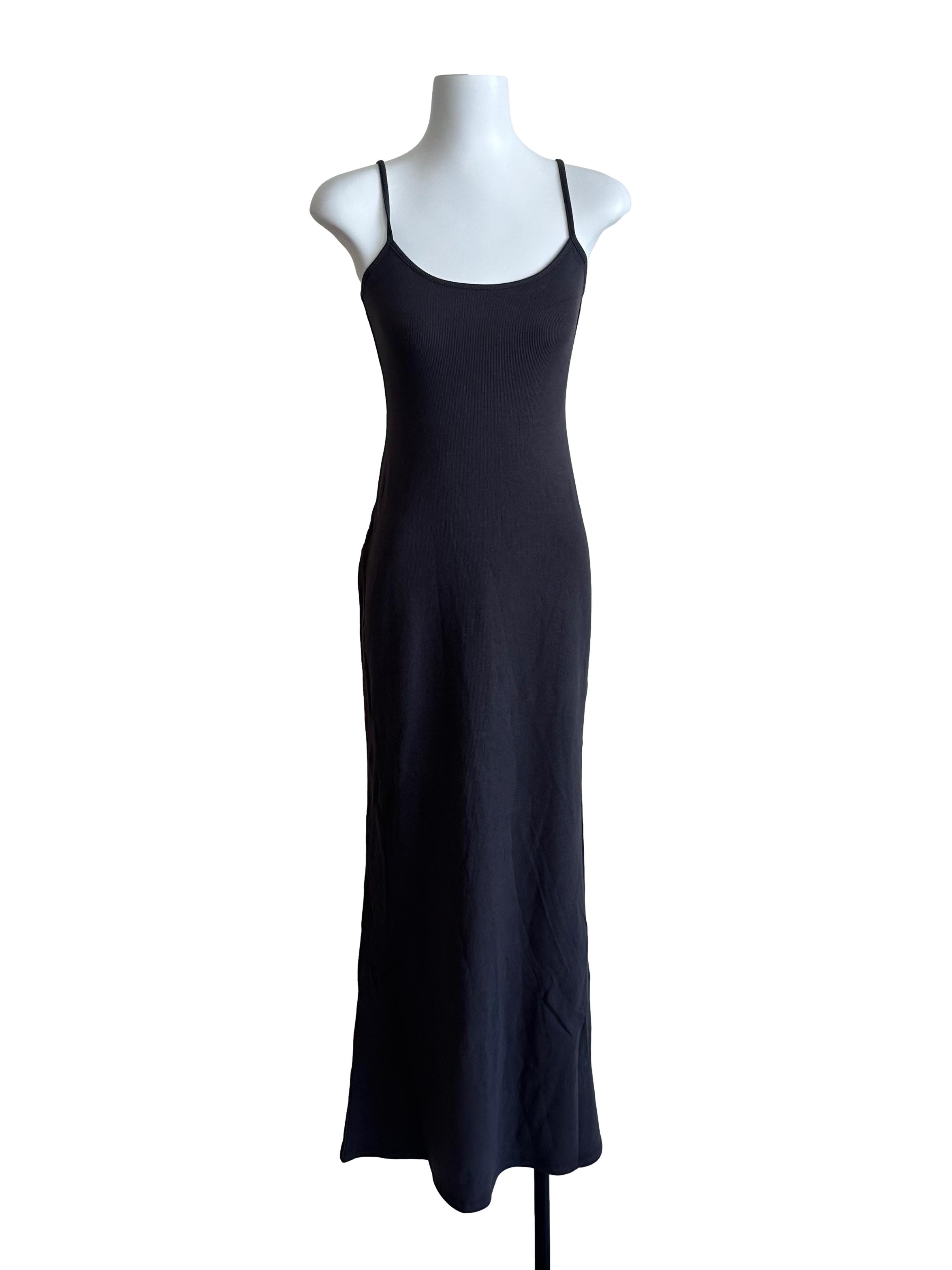 Dark Grey Scoop Neck Bodycon Knit Dress