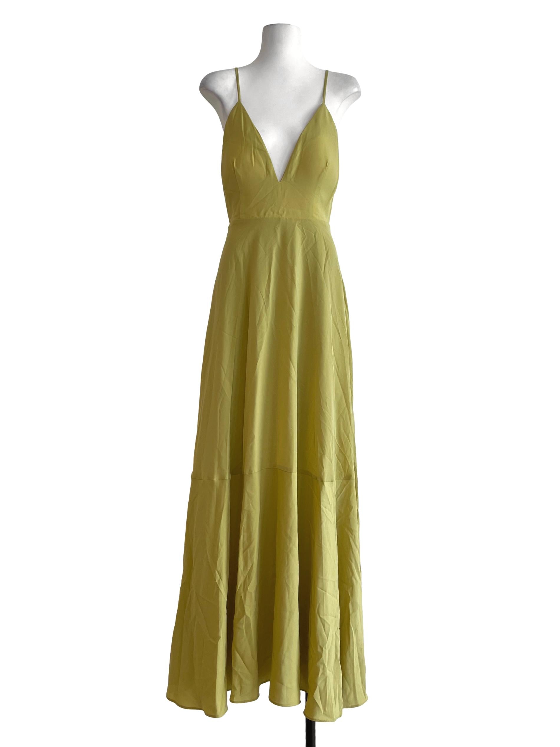 Lime Green Sleeveless Babydoll Dress LB