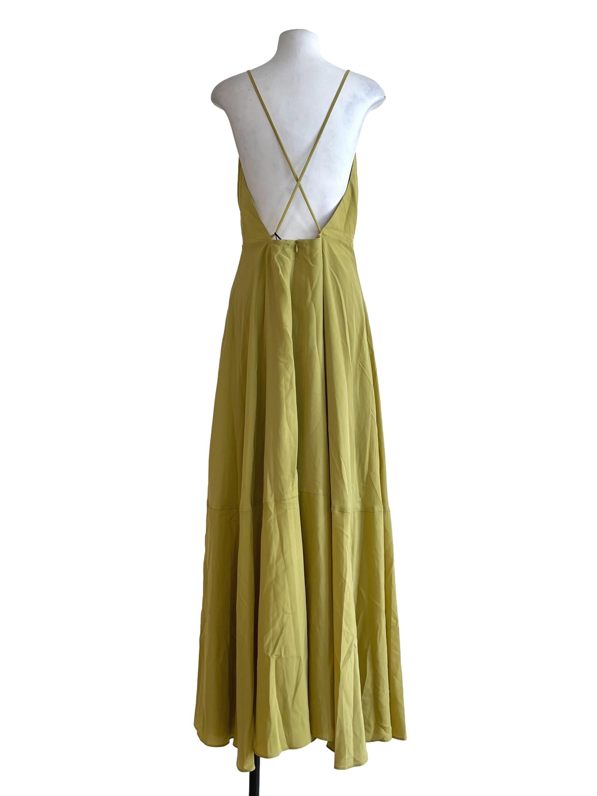 Lime Green Sleeveless Babydoll Dress LB