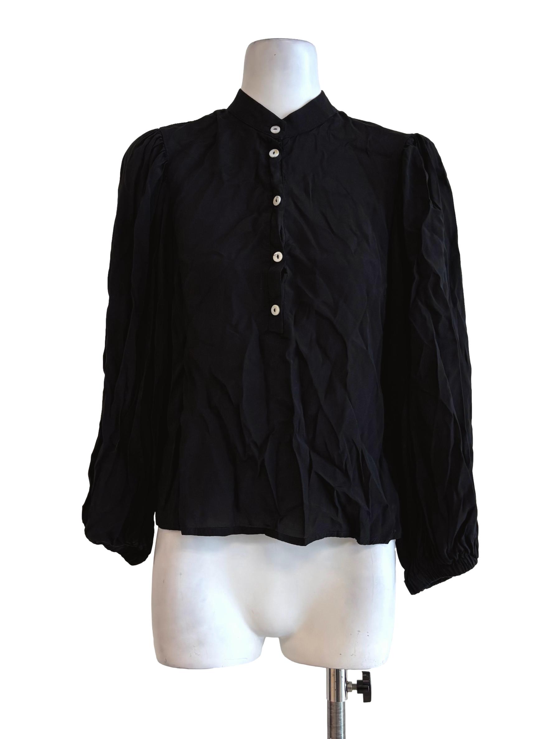 Jet Black Buttoned Shirt TEM