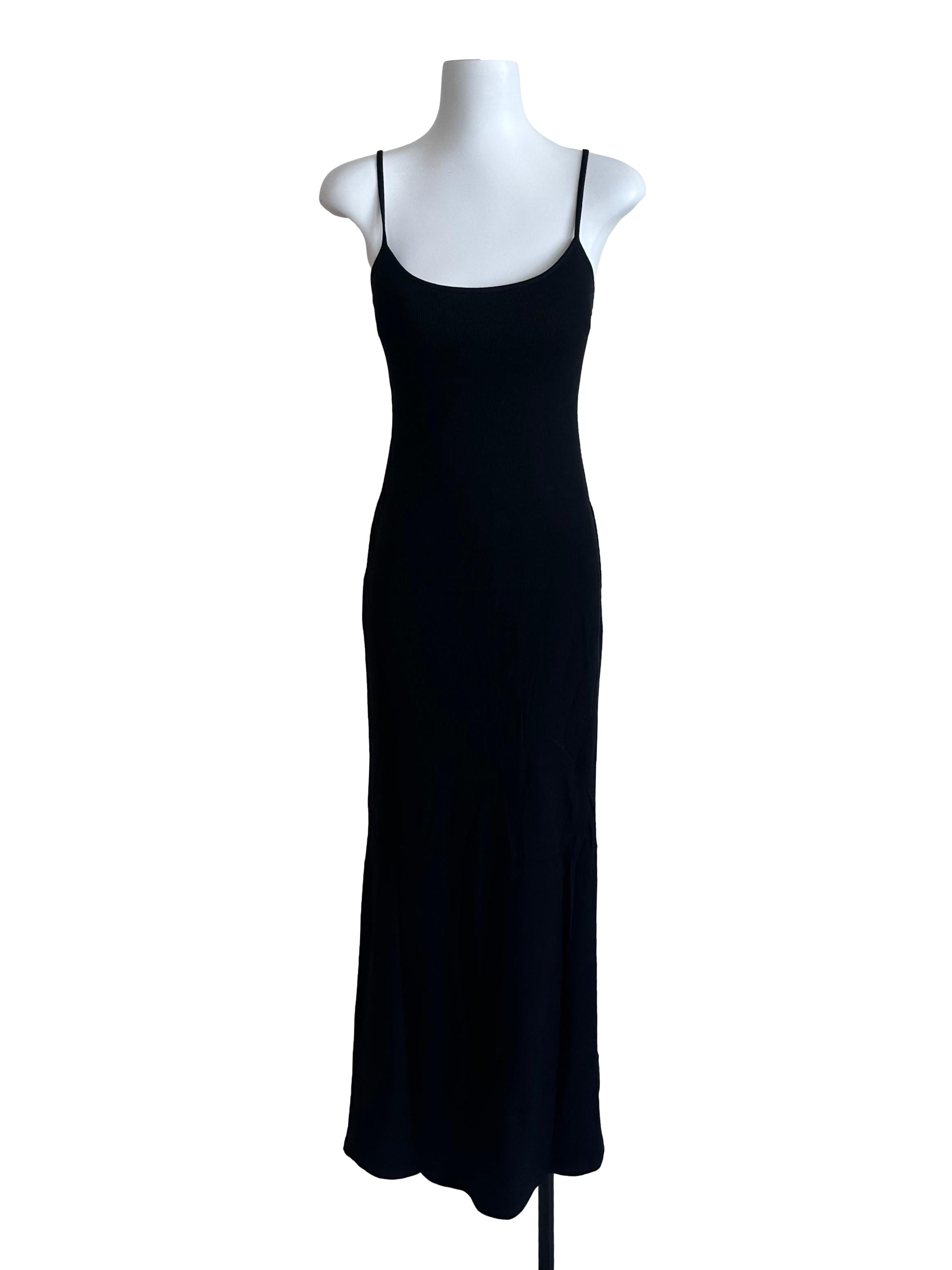 Raven Black Scoop Neck Bodycon Dress