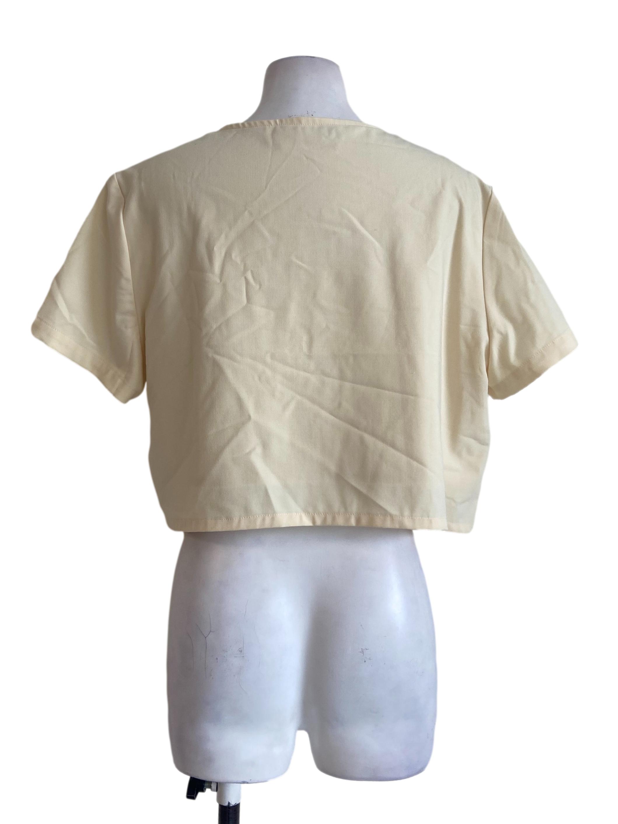 Banana Yellow V Neck Wrap Blouse TTR