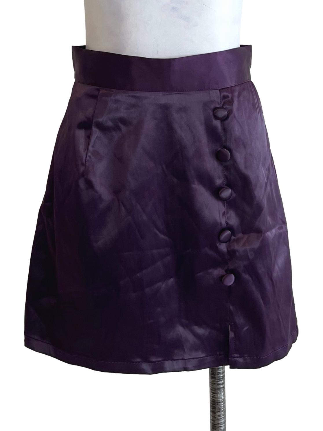 Eggplant Purple A-Line Mini Skirt