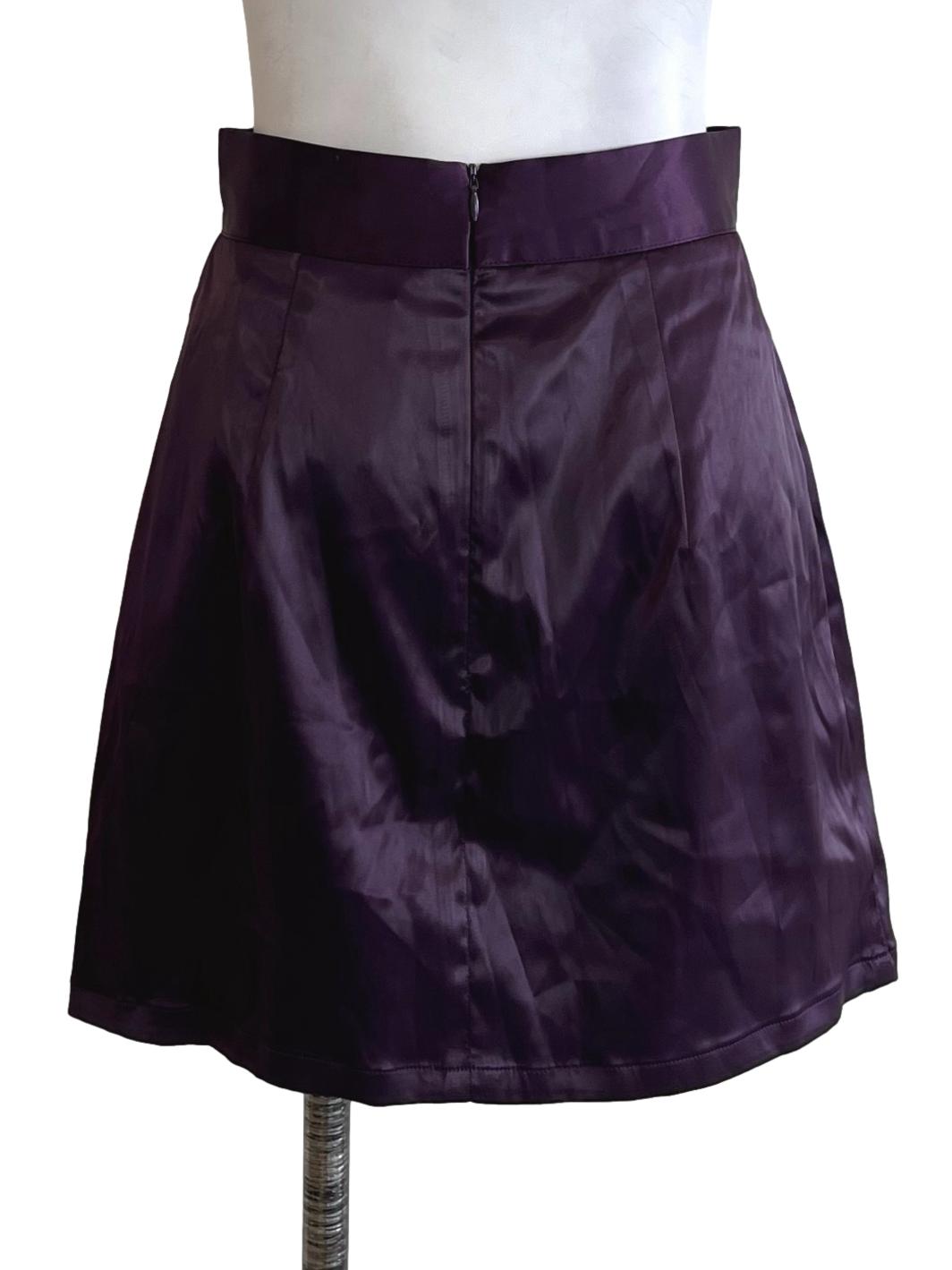 Eggplant Purple A-Line Mini Skirt