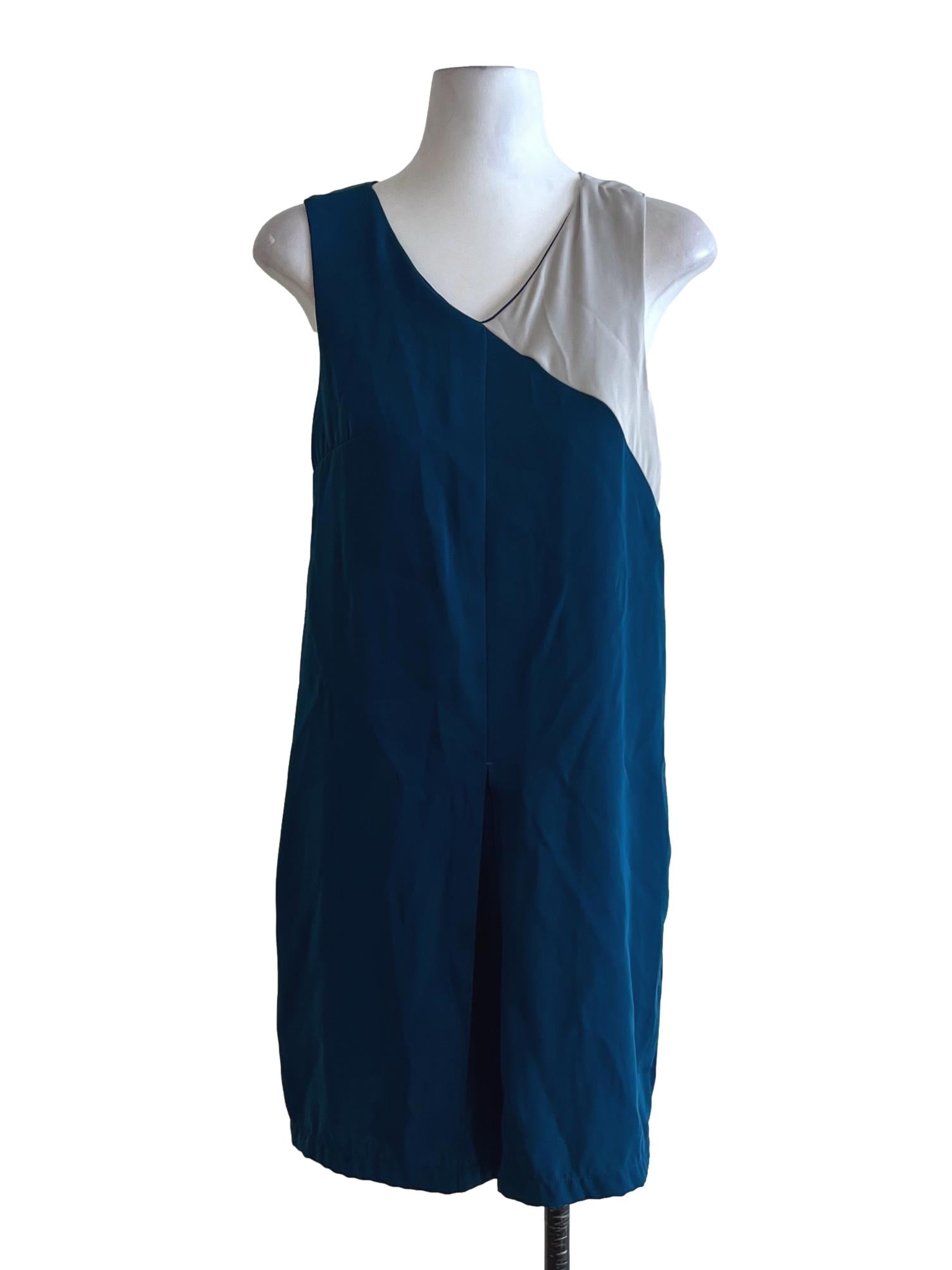Aegean Blue V-Neckline Shift Dress