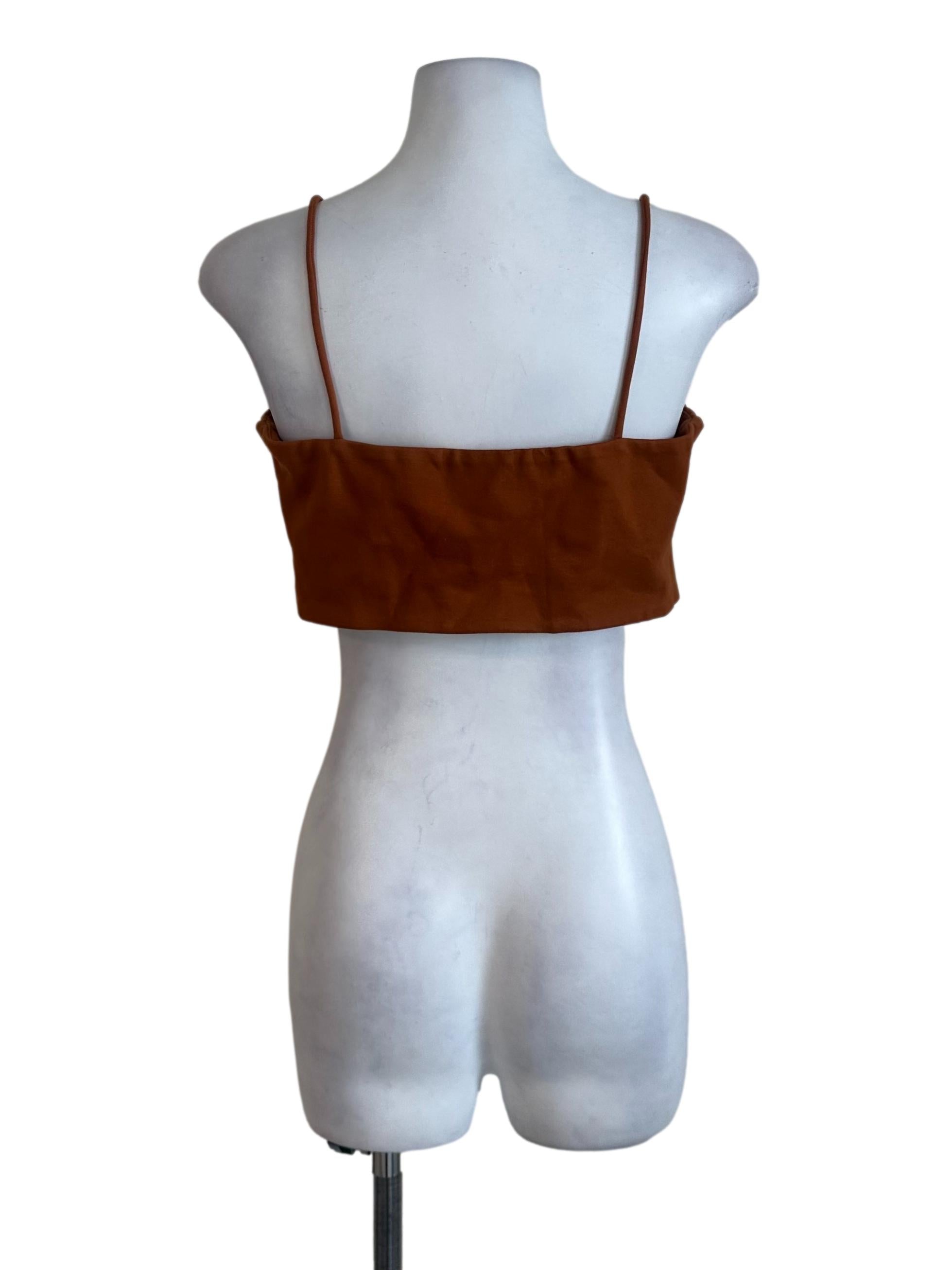 Caramel Brown Sleeveless Top