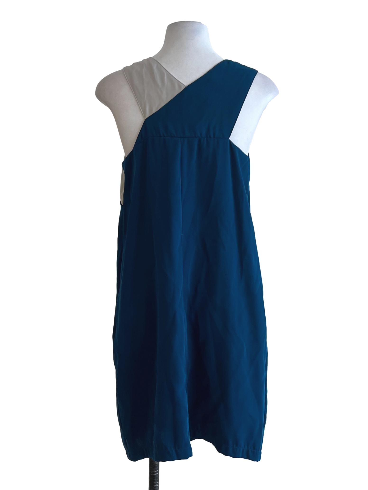 Aegean Blue V-Neckline Shift Dress