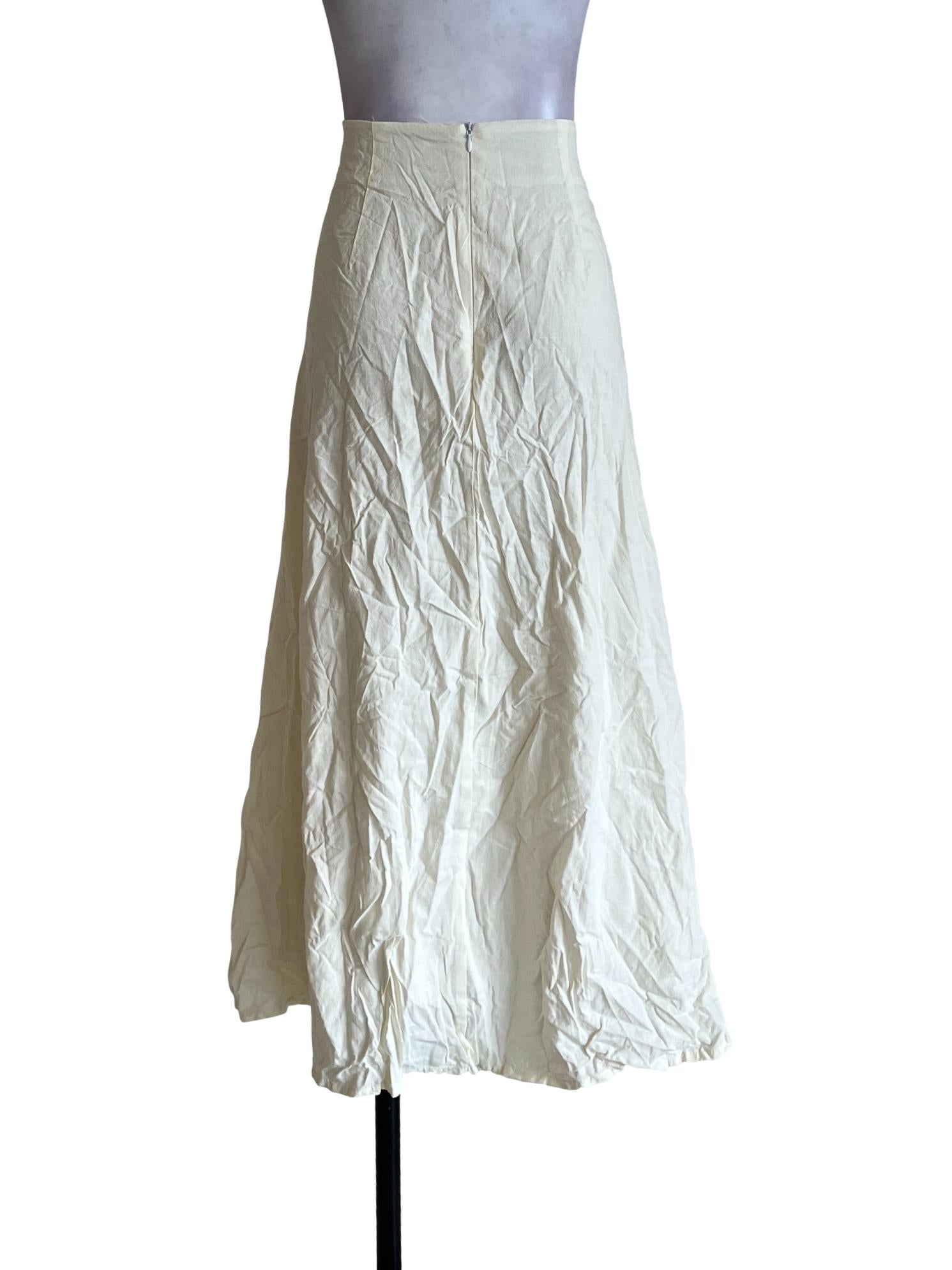 Banana Yellow Long A-Line Skirt