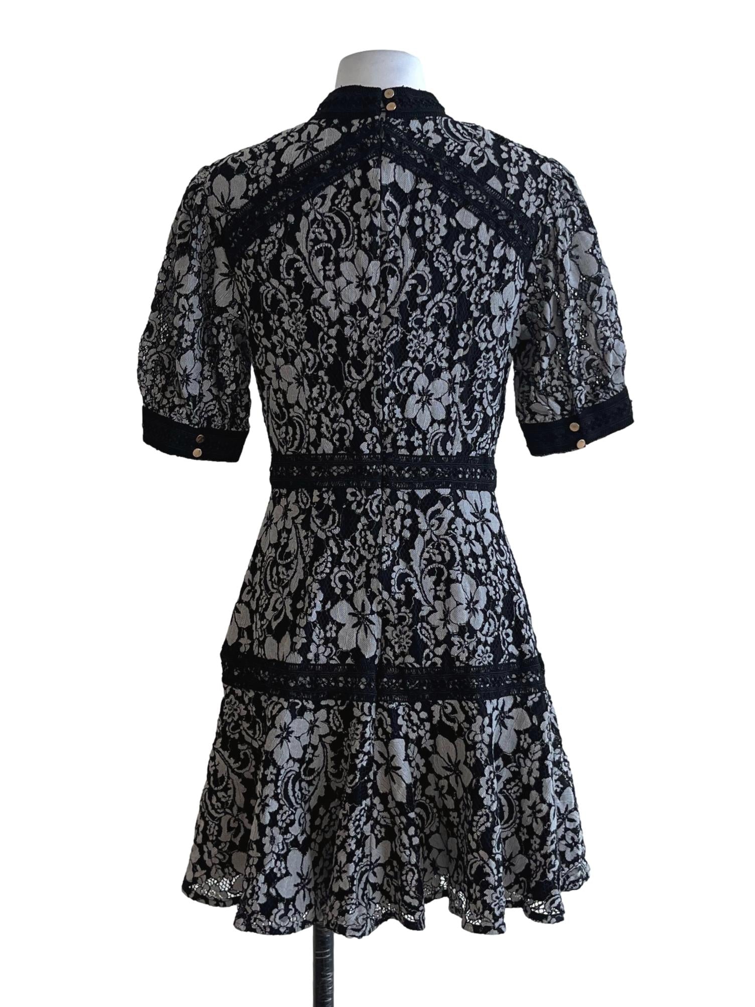 Black Lace Empire Dress