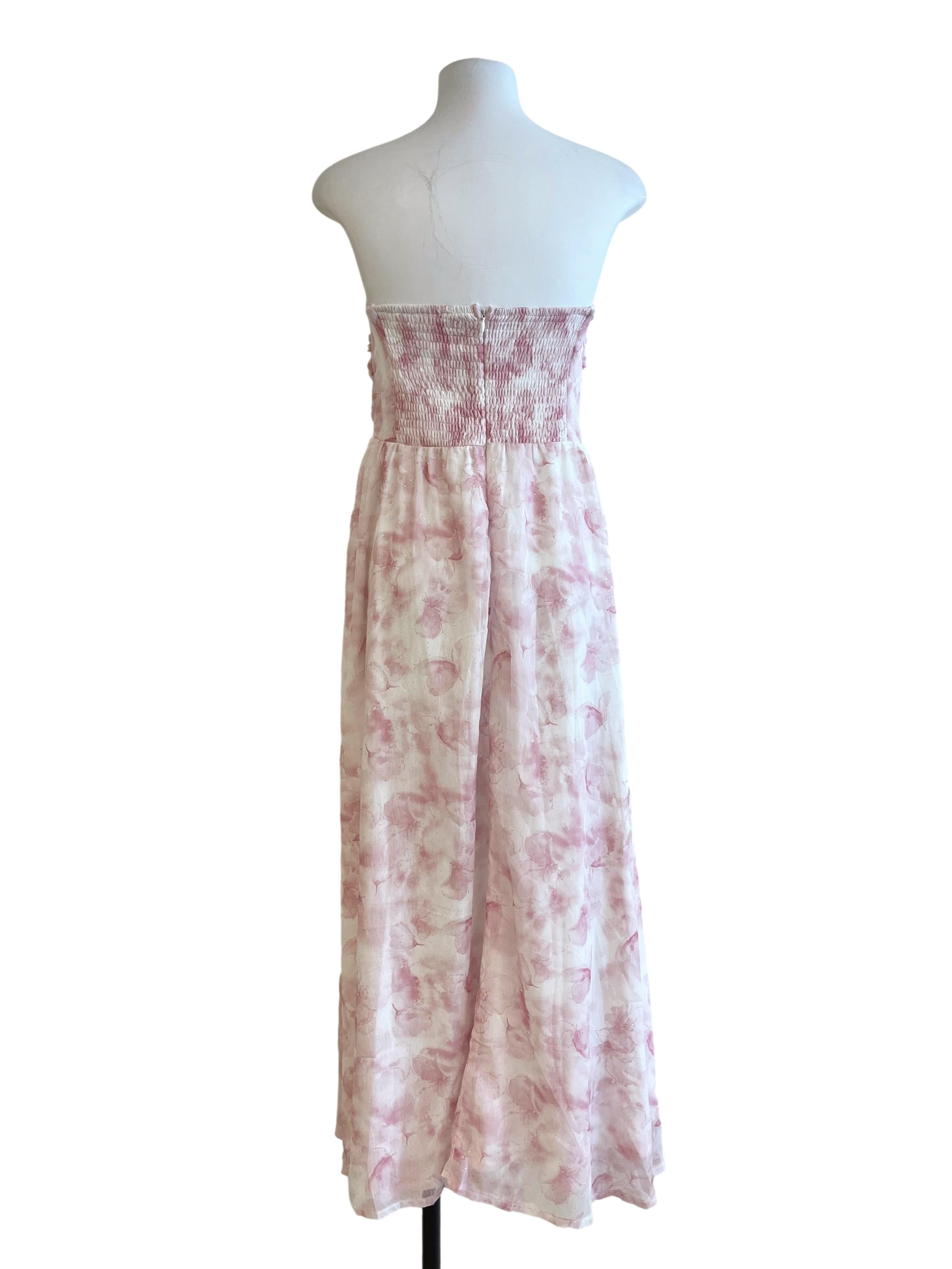 Cherry Blossom Pink Floral Maxi Dress