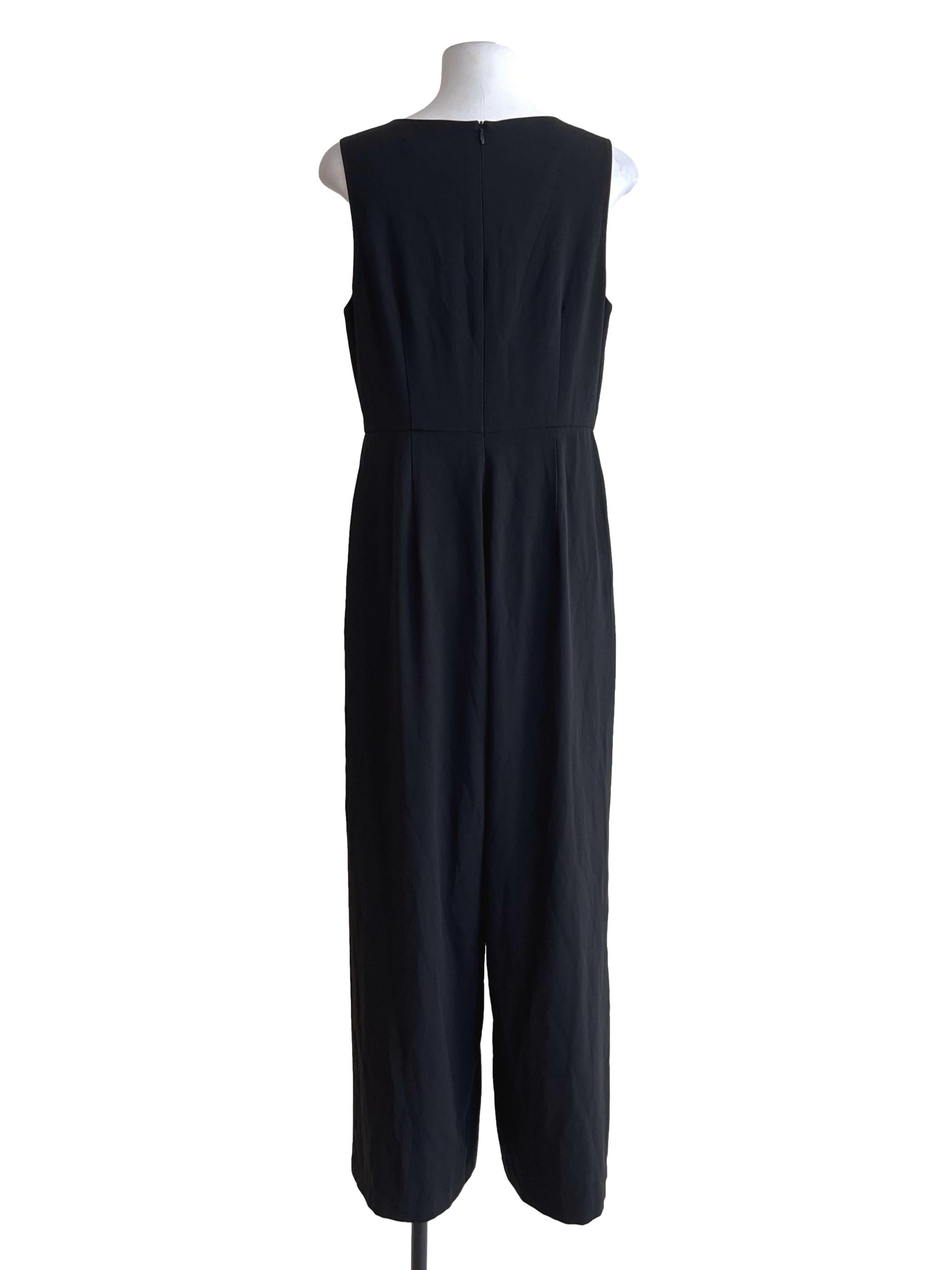 Jade Black V-Neck Wide-Leg Jumpsuit LB