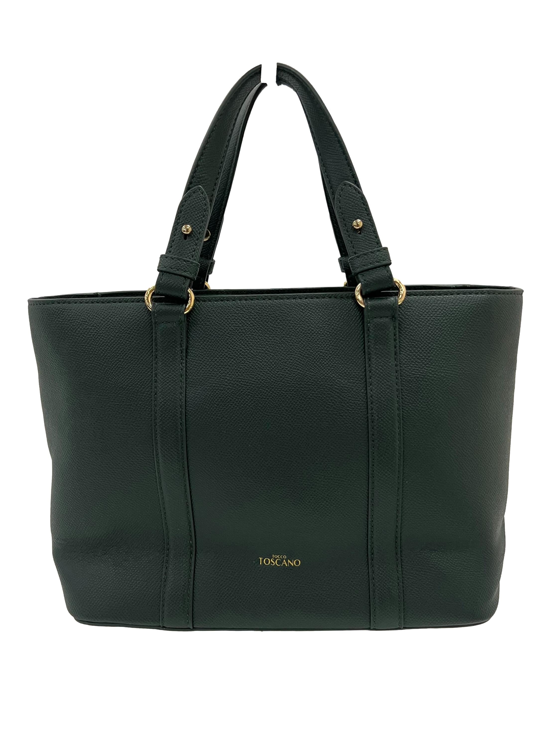 Dark Green Henna Top Handle Bag