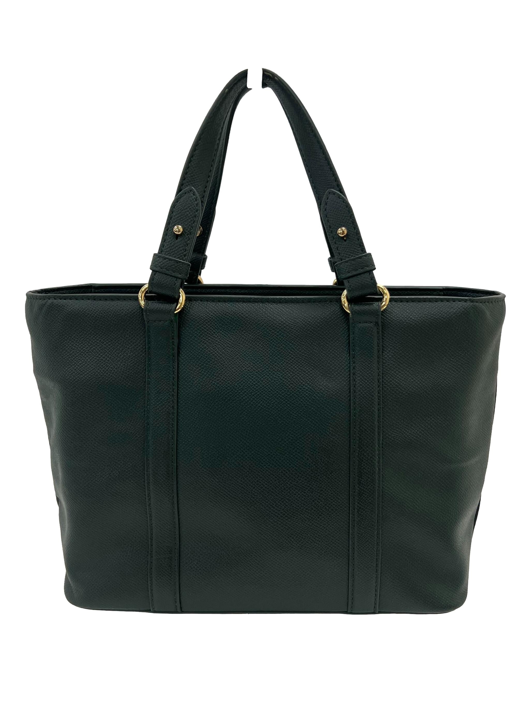 Dark Green Henna Top Handle Bag
