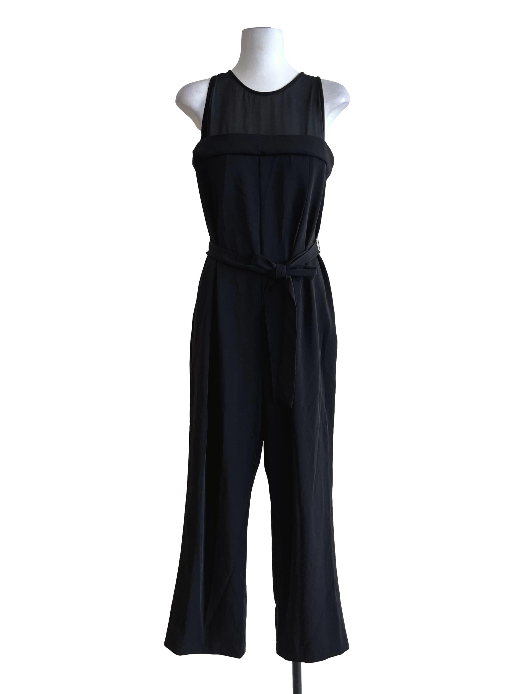 Onyx Black Tie-Waist Jumpsuit LB