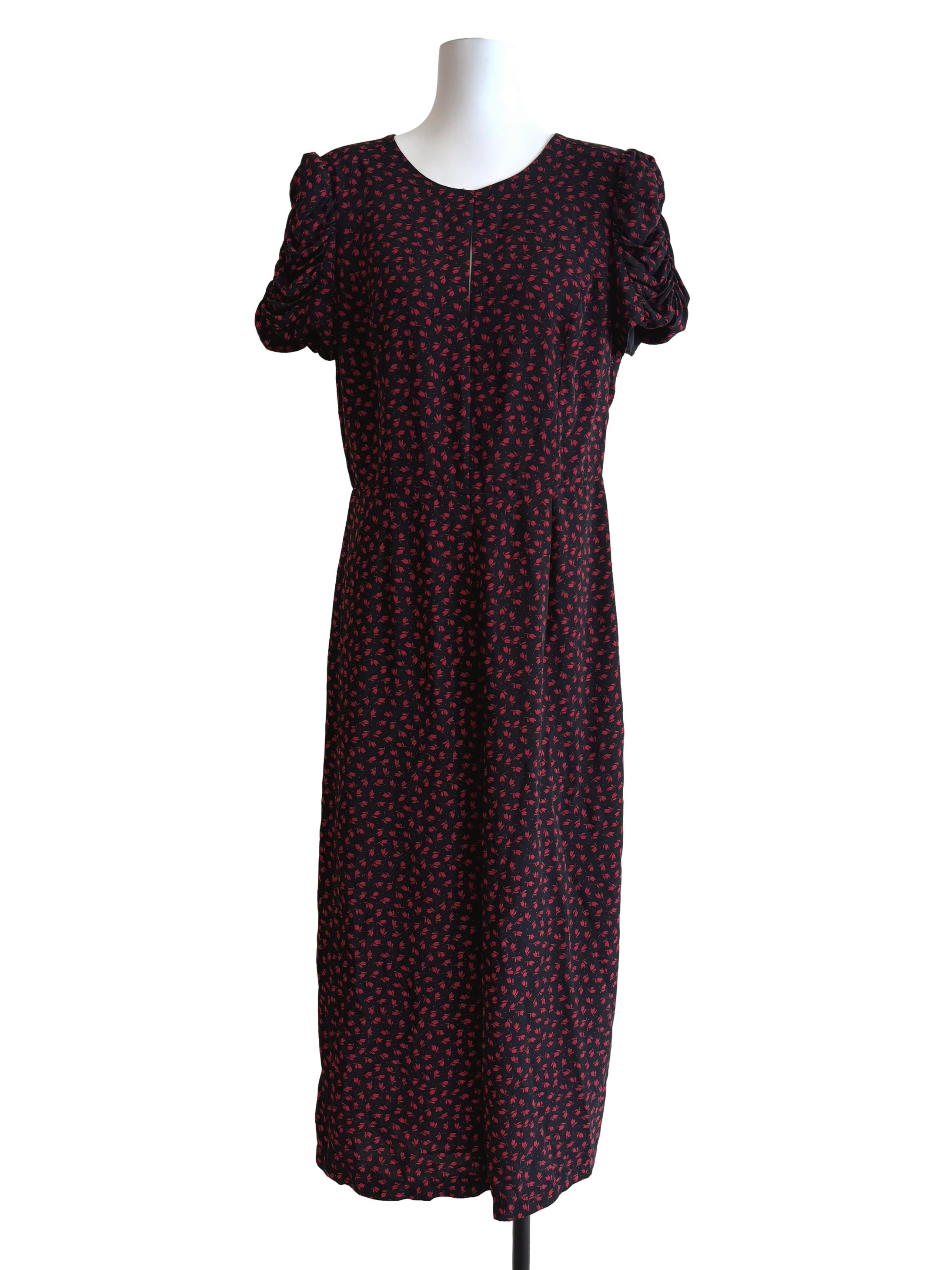 Maroon Printed Wide Jumpsuit