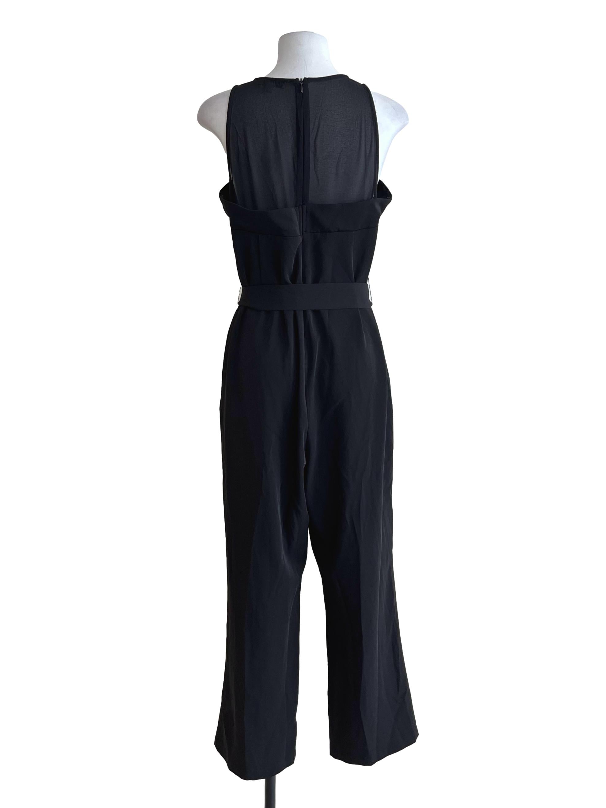 Onyx Black Tie-Waist Jumpsuit LB