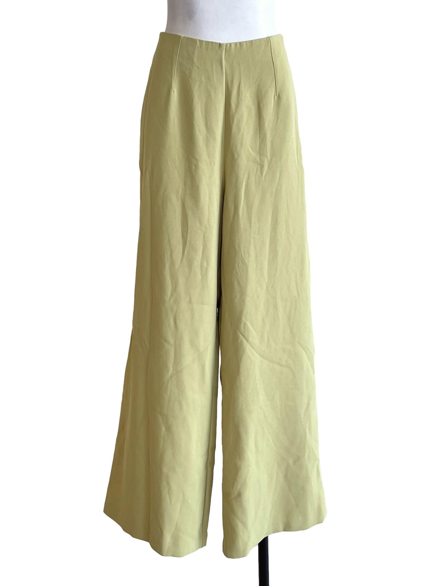 Lime Green Wide-Leg Pants LB
