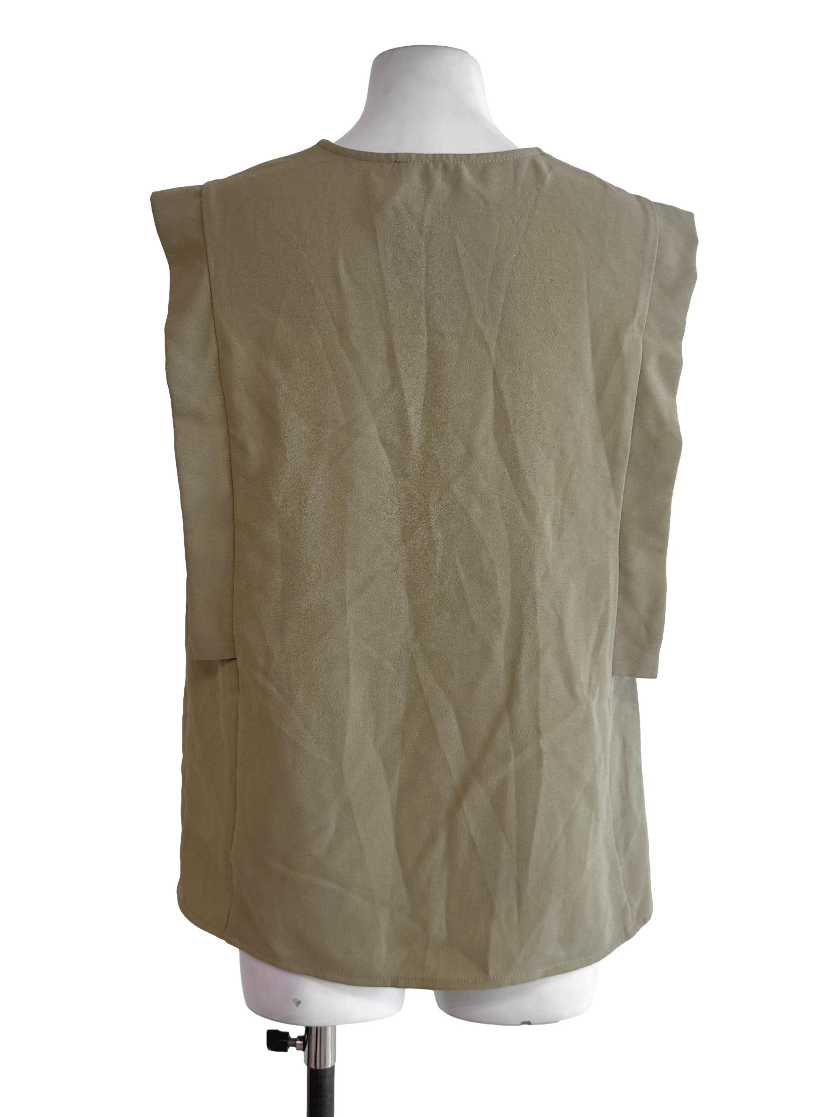 Crocodile Green V Neck Top
