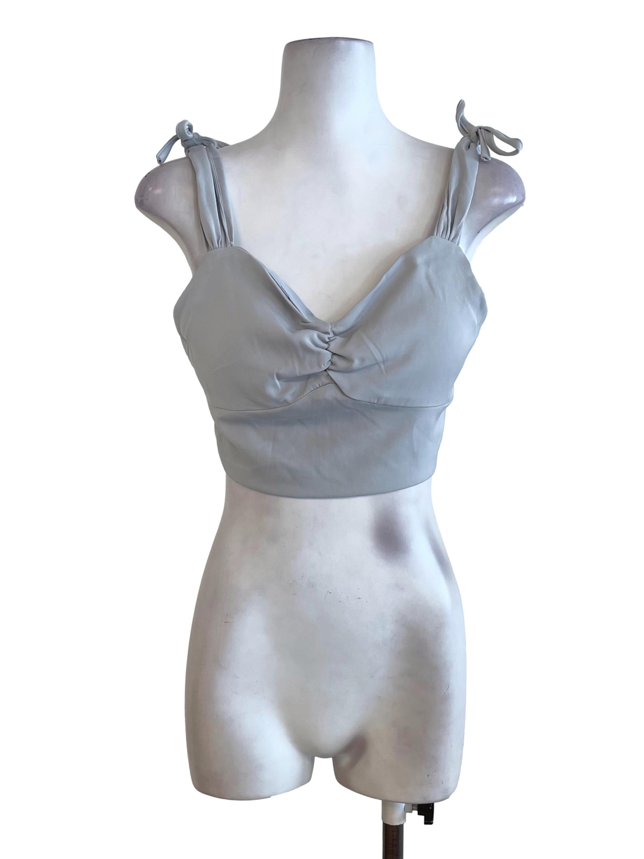 Pale Blue Sweetheart Bow Top