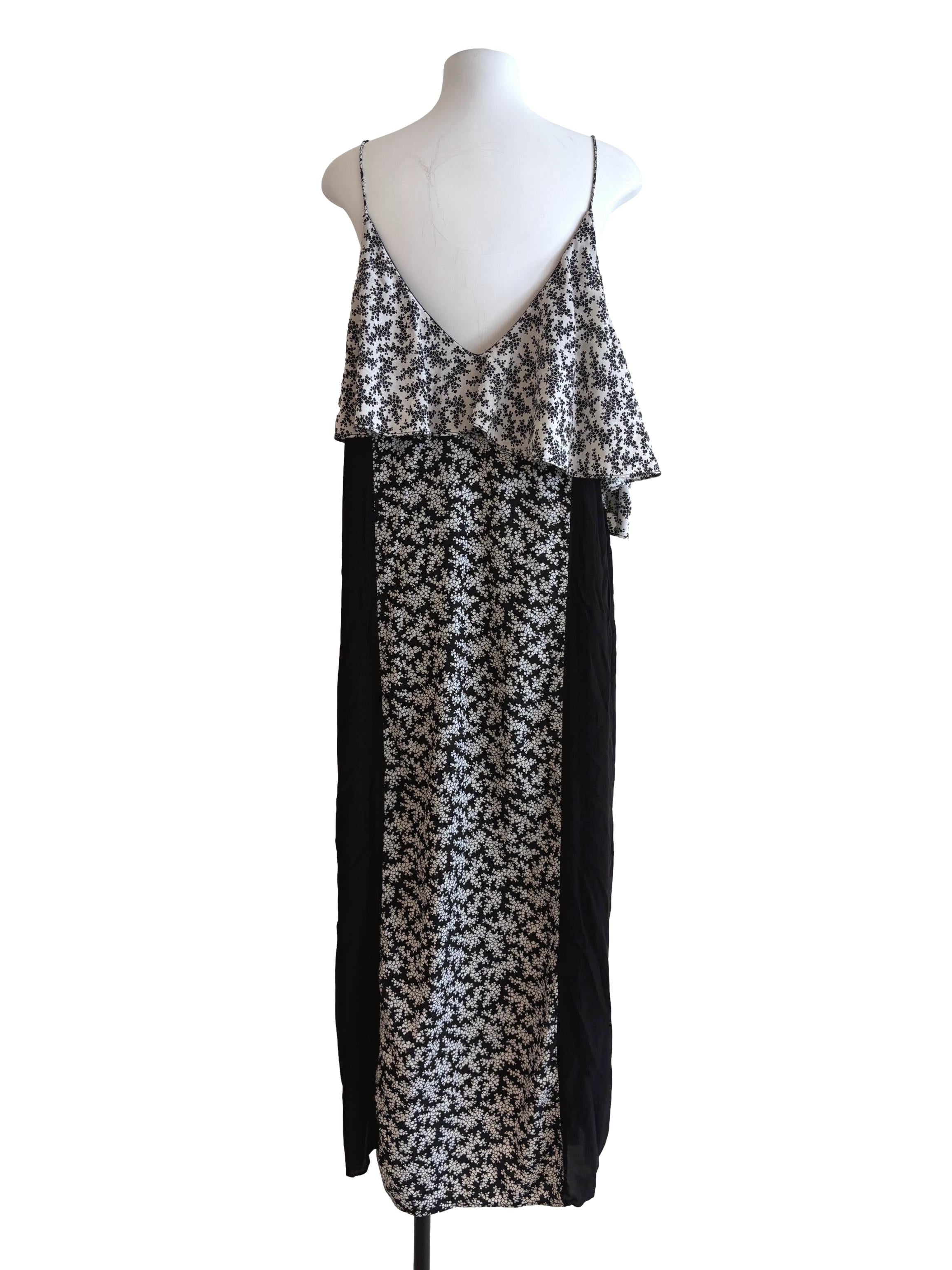 Black And White Floral Cami Dress