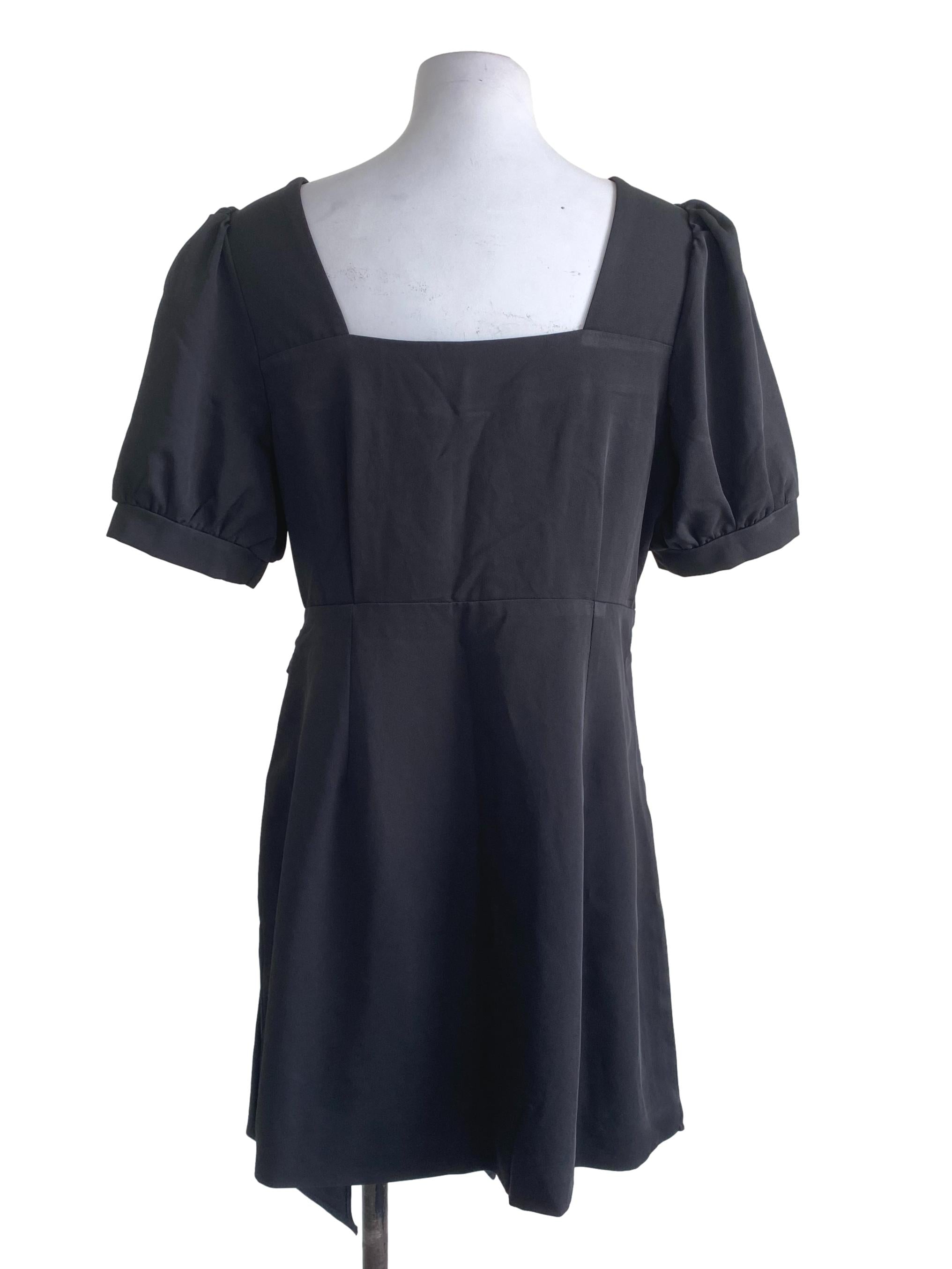 Black Square Neck Mini Dress
