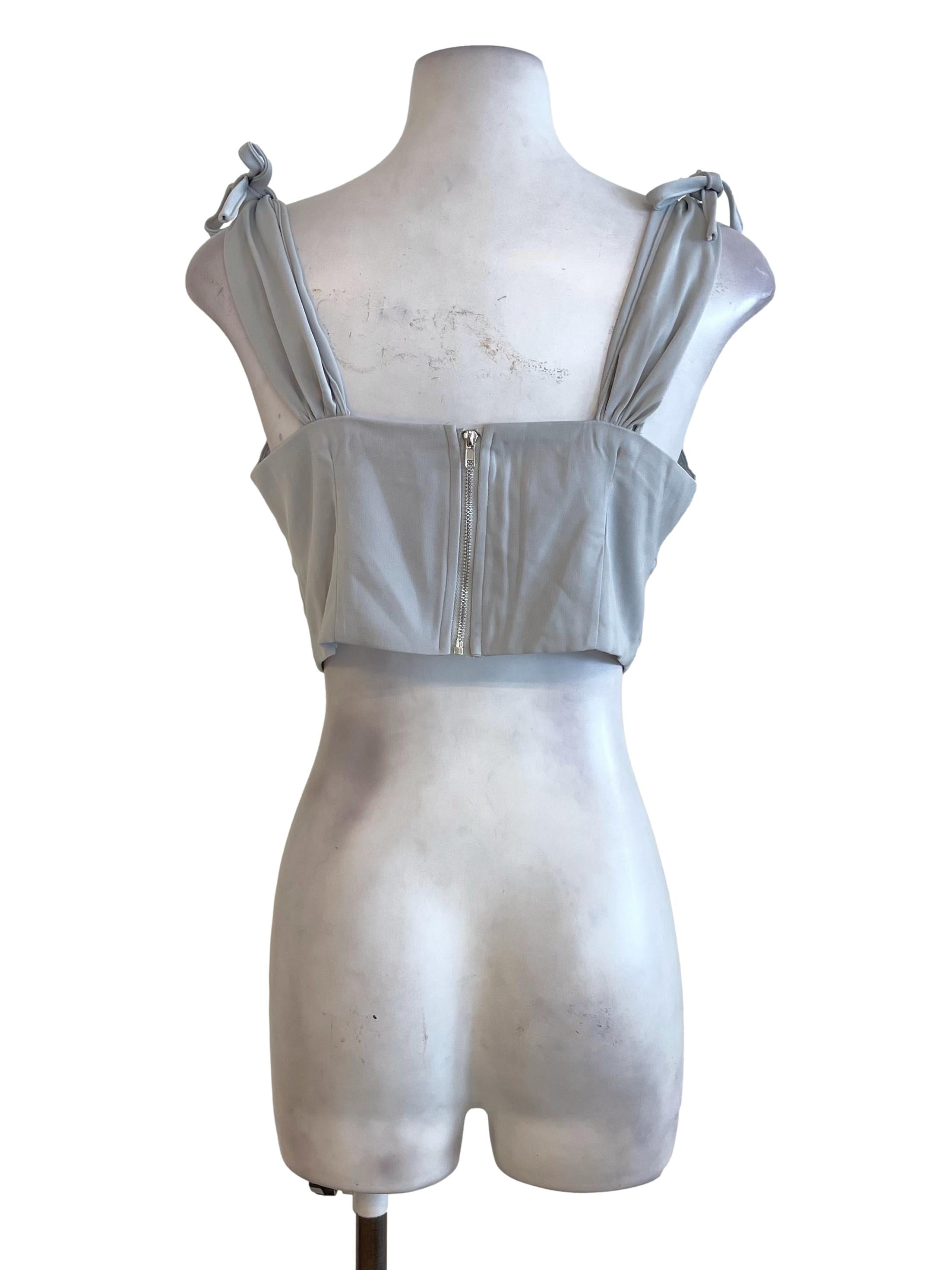 Pale Blue Sweetheart Bow Top