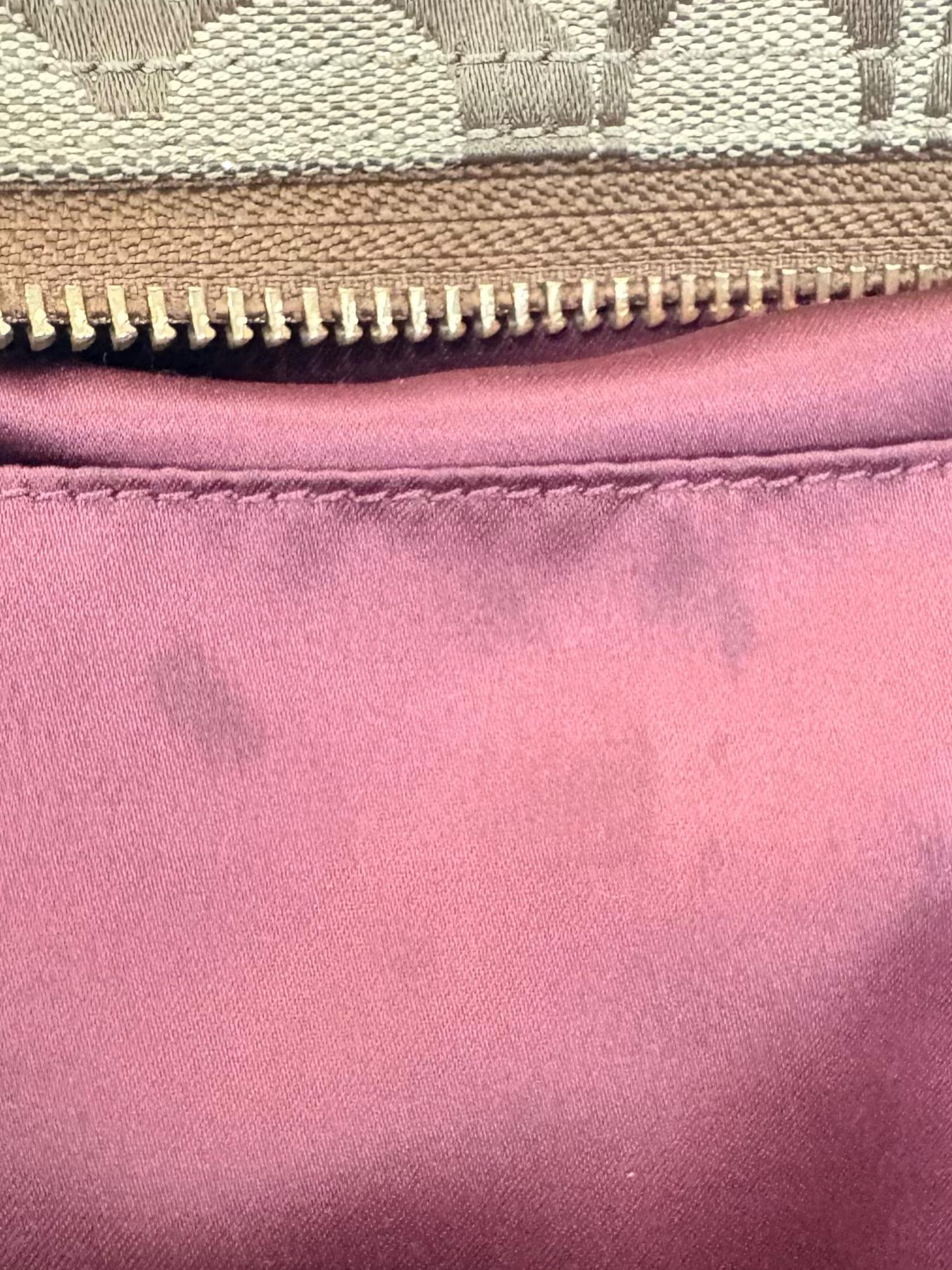 Brown Monogram Maroon Leather Park Carrie Tote Bag