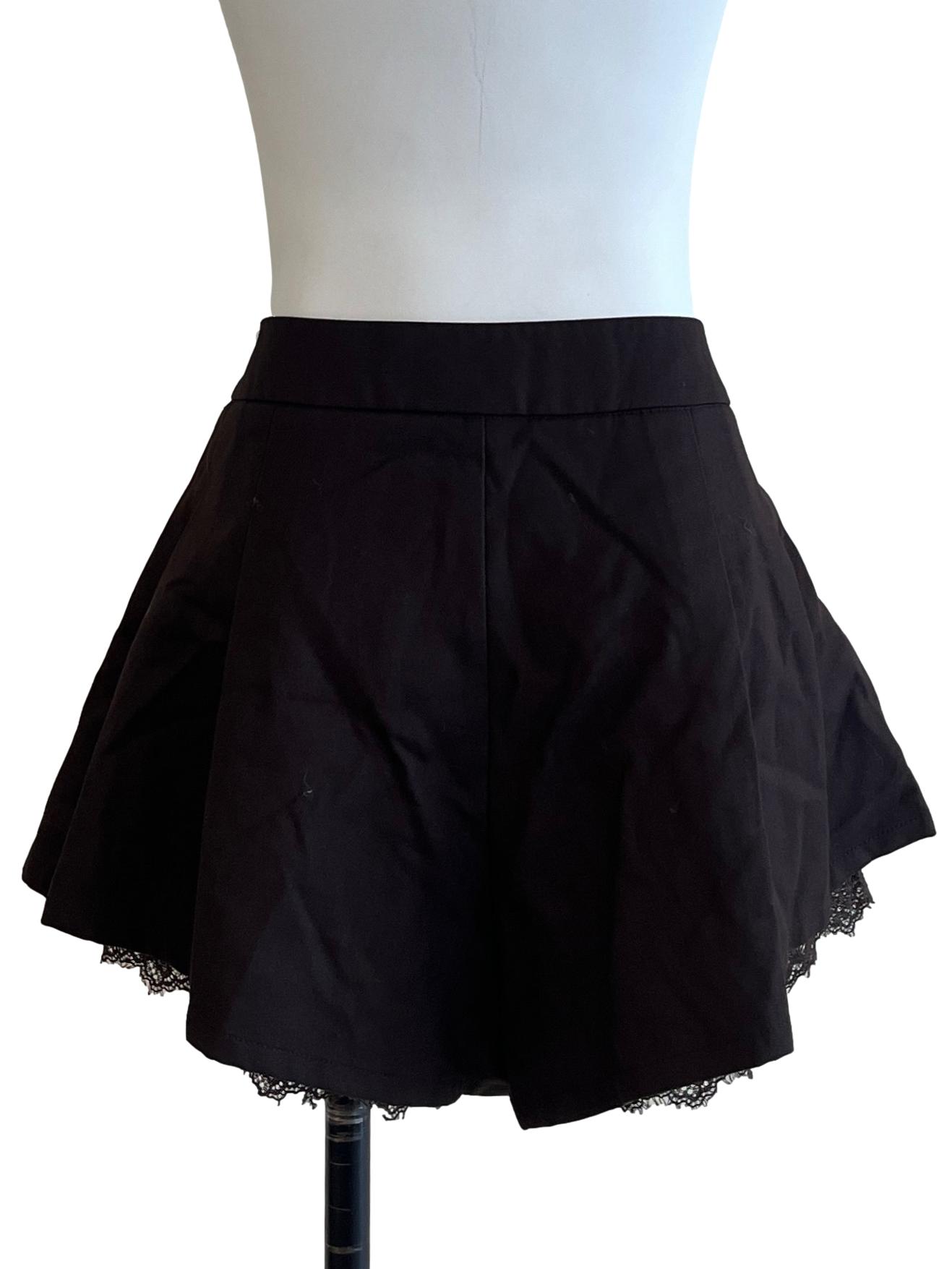 Black Coffee Lace Detail Skorts