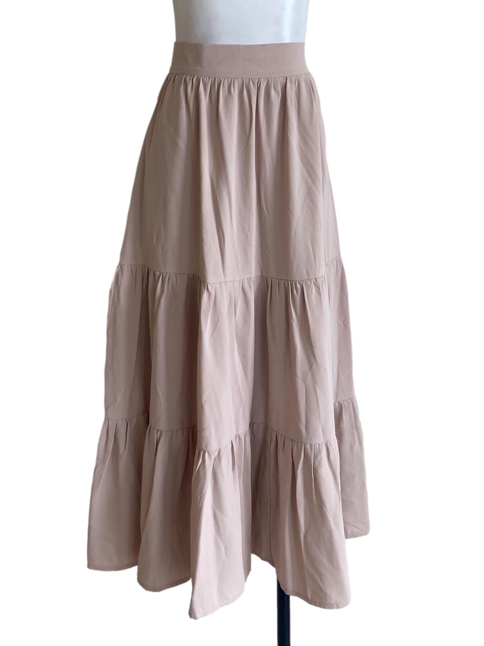 Coconut Twill Layered Skirts