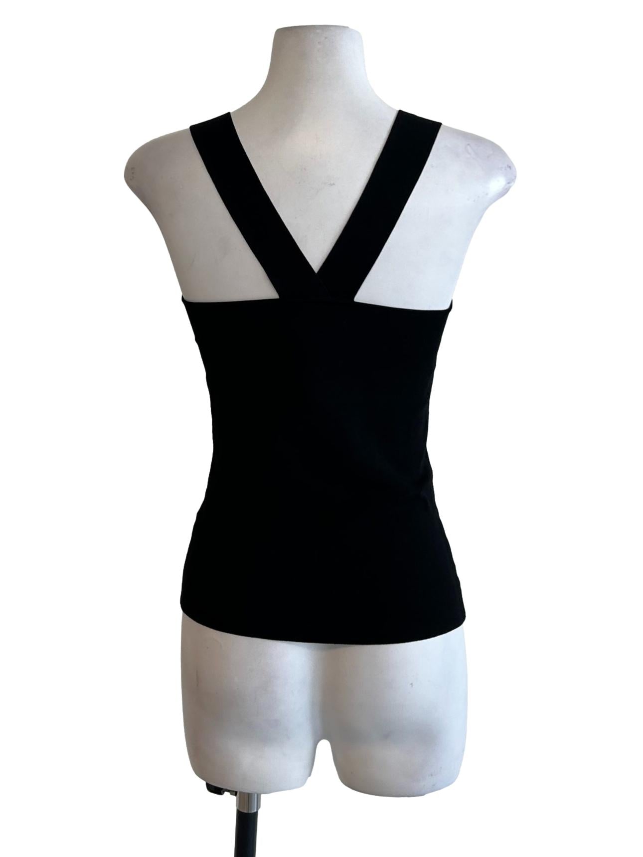 Jade Black Ribbed Top