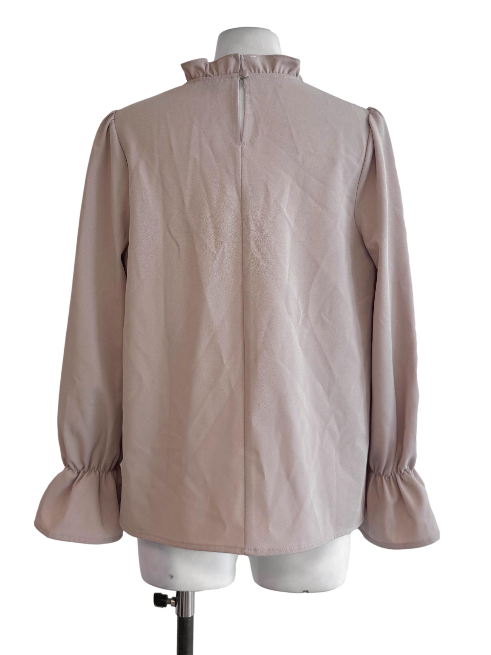 Latte Brown Laced Blouse
