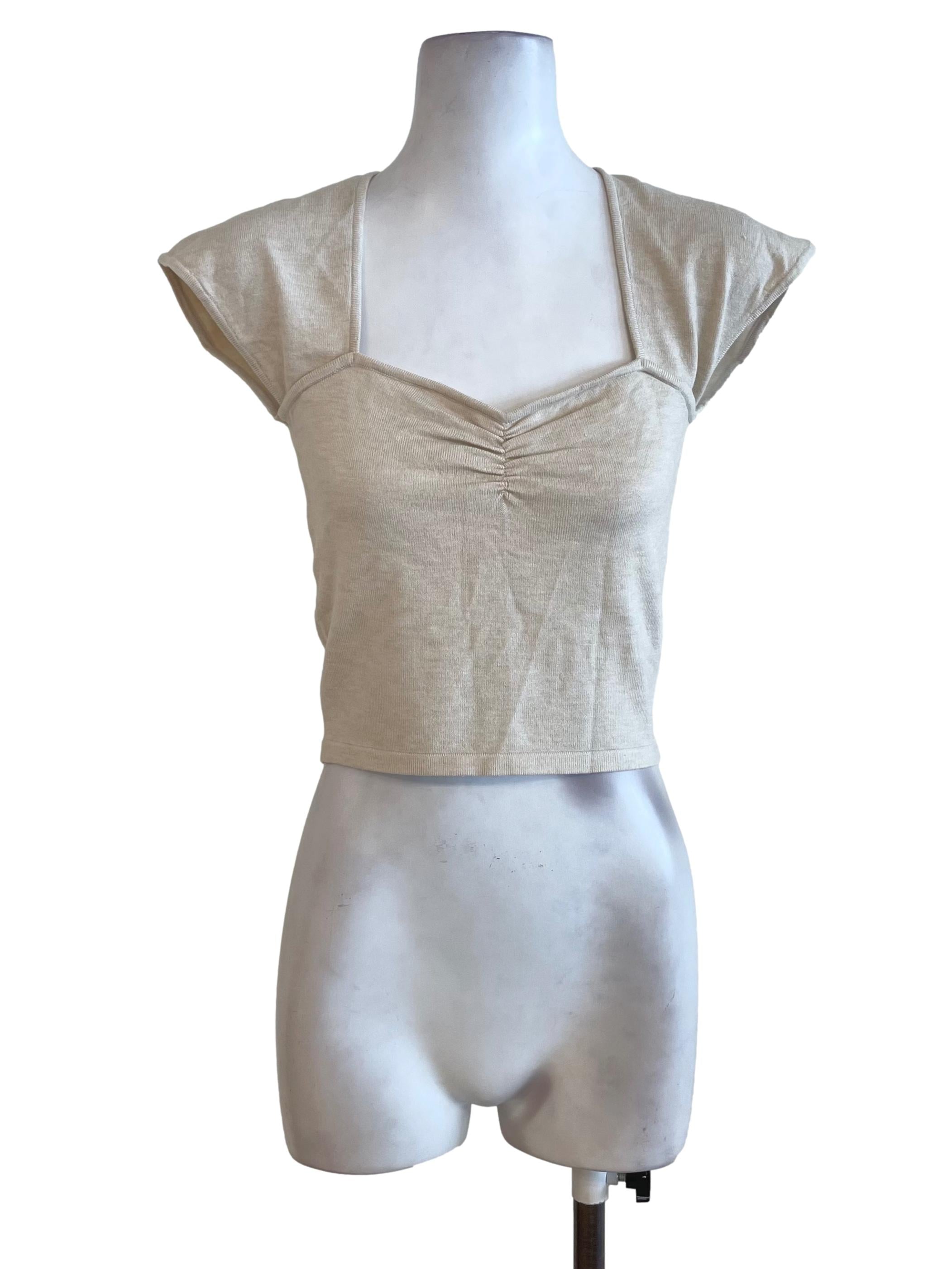 Ivory White Queen Anne Top TWL