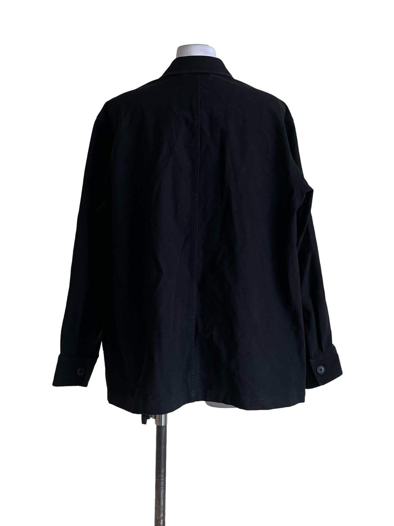 Coal Black Collar Coat Jacket