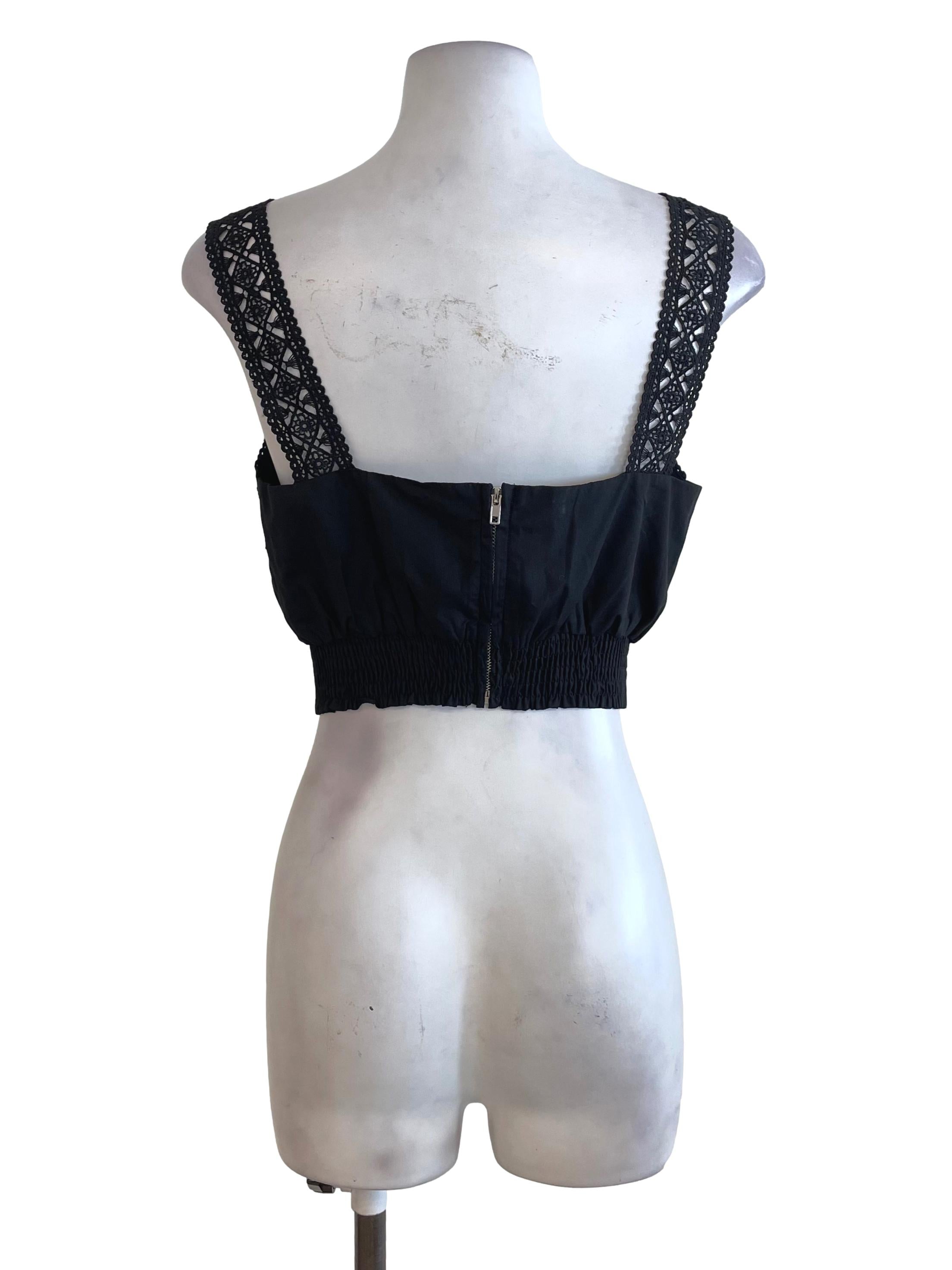 Black Lace Mini Top TWL