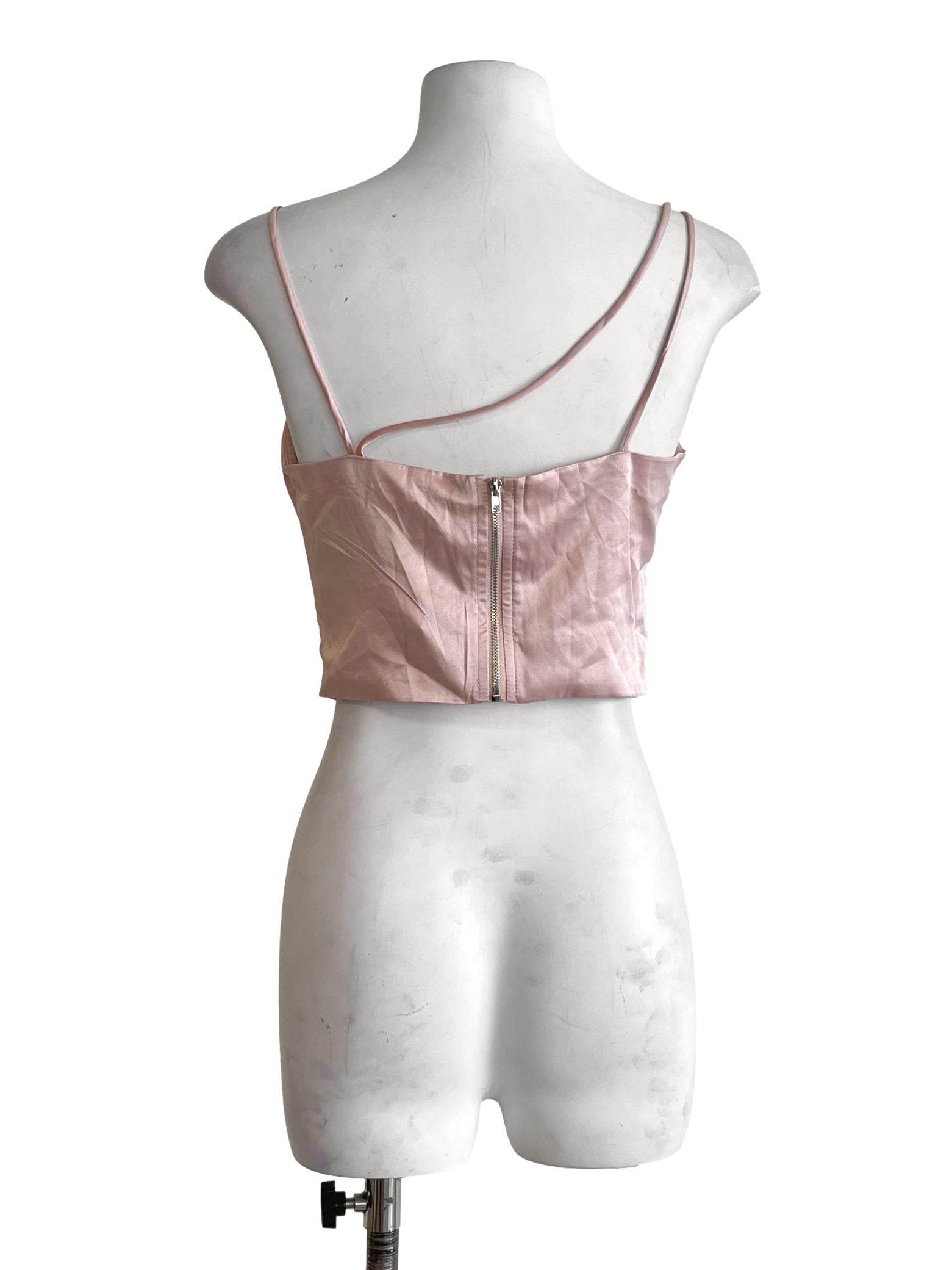 Rose Pink Satin Cami Top